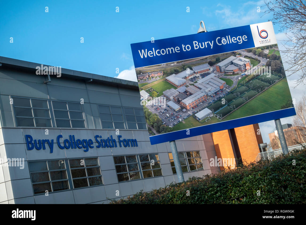 Bury Sixth Form College Stock Photo