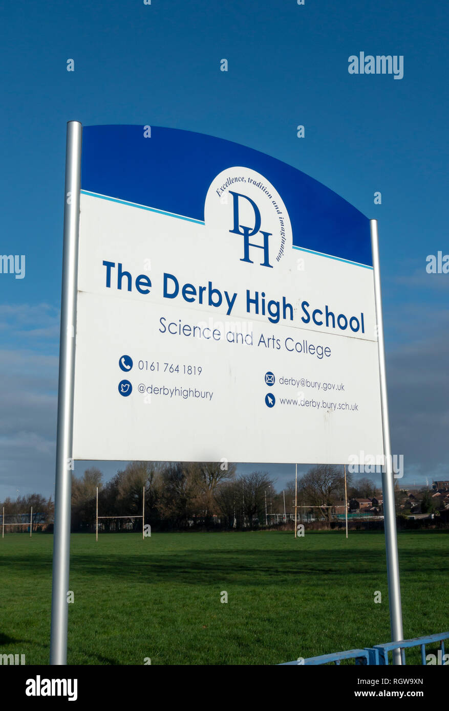 Derby High School in Bury, Lancashire. Stock Photo