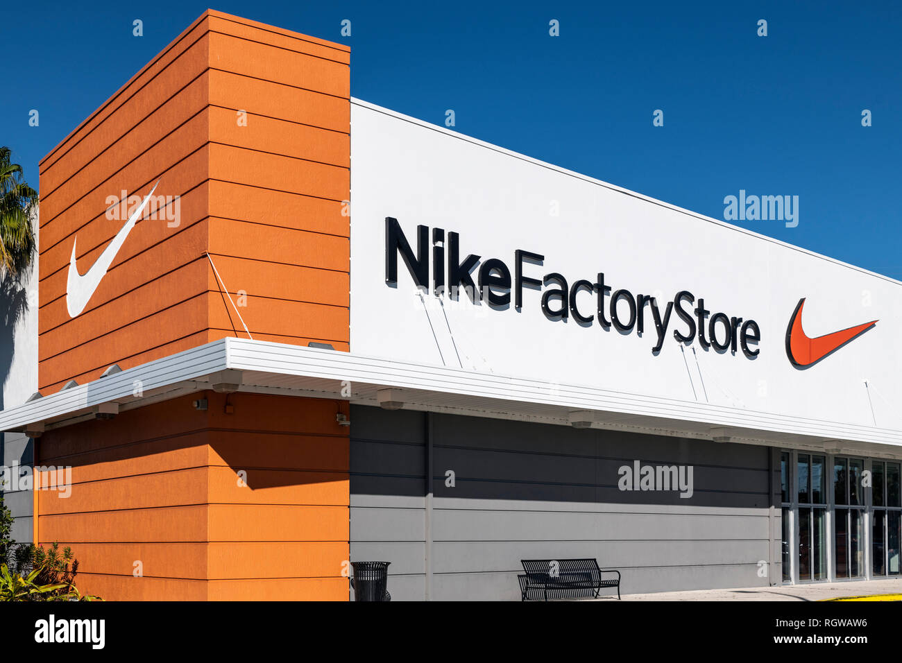 Nike Factory Store outlet, Kissimmee, Florida, USA. Stock Photo