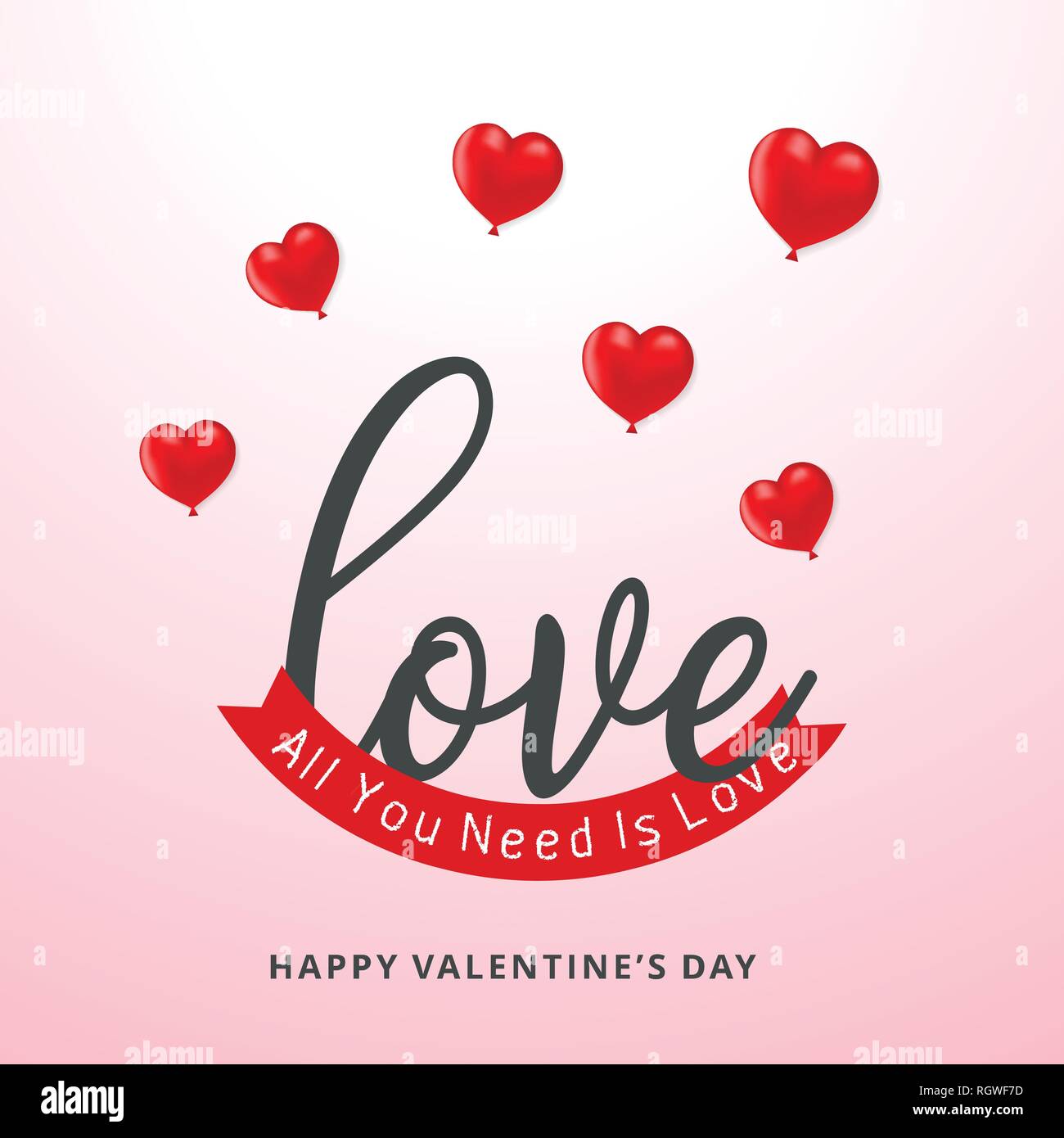 happy Valentine Day Love Background. 14th February Valentine