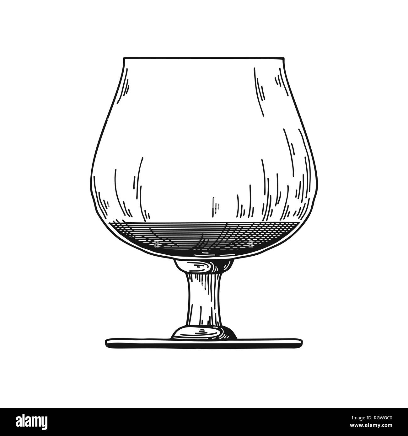 Snifter with Cognac. Vector illustration on white background Stock Vector Image & Art Alamy