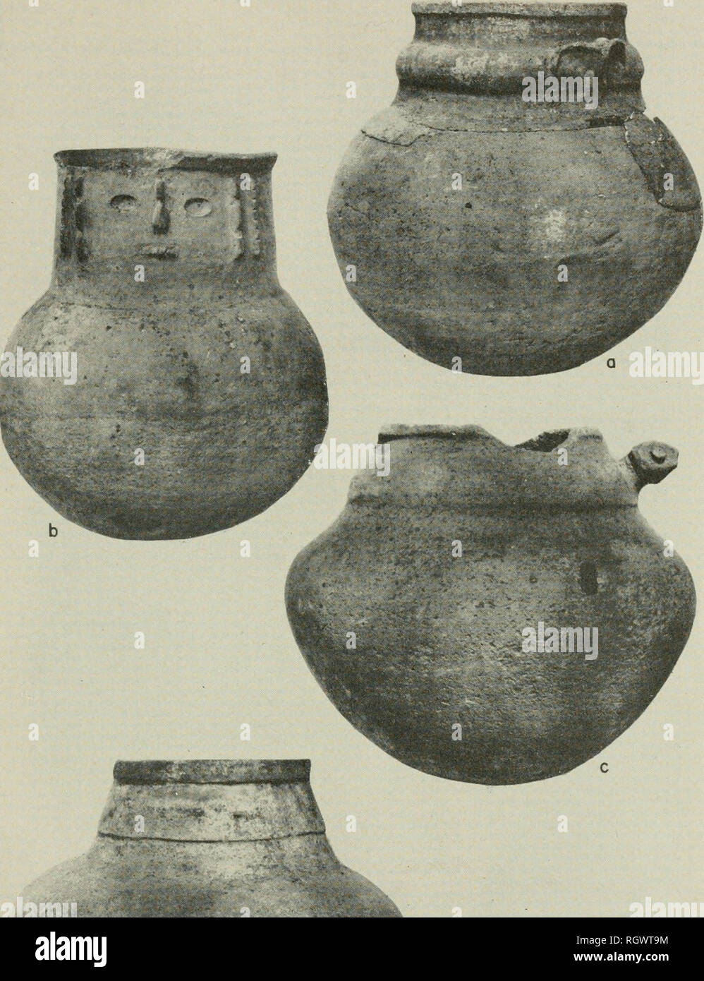 . Bulletin. Ethnology. BUREAU OF AMERICAN ETHNOLOGY BULLETIN 167 PLATE 9. â r 1 I 1 , 1 Â° 5 10 15 CM ^^^fev J ^^^^ ^^R^^^. ^^^ti 1 Mazagao Phase vessels collected by Lima Guedes from the Rio Vilanova and now in the Museu Paraense Emilio Goeldi. a-c, Mazagao Plain, d, Vilanova Plain.. Please note that these images are extracted from scanned page images that may have been digitally enhanced for readability - coloration and appearance of these illustrations may not perfectly resemble the original work.. Smithsonian Institution. Bureau of American Ethnology. Washington : G. P. O. Stock Photo