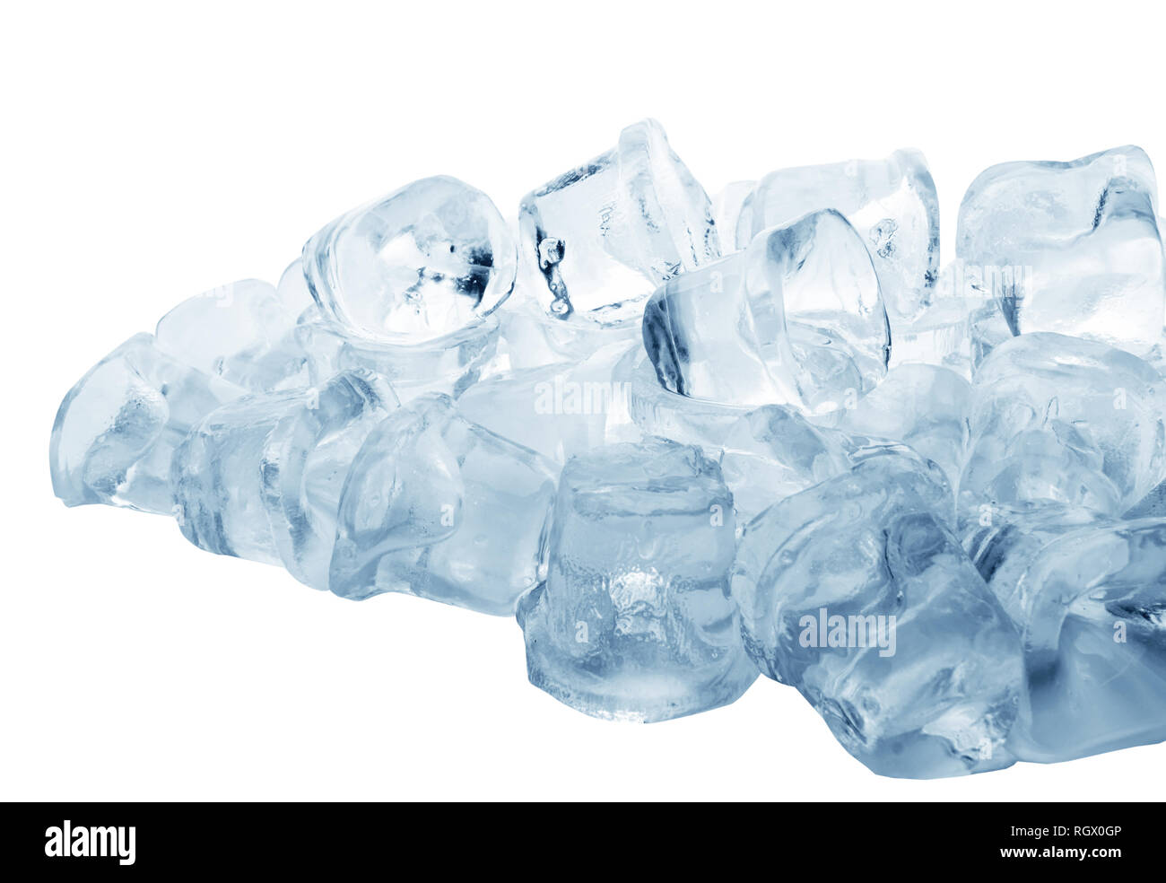 Ice cubes isolated on a white background Stock Photo - Alamy