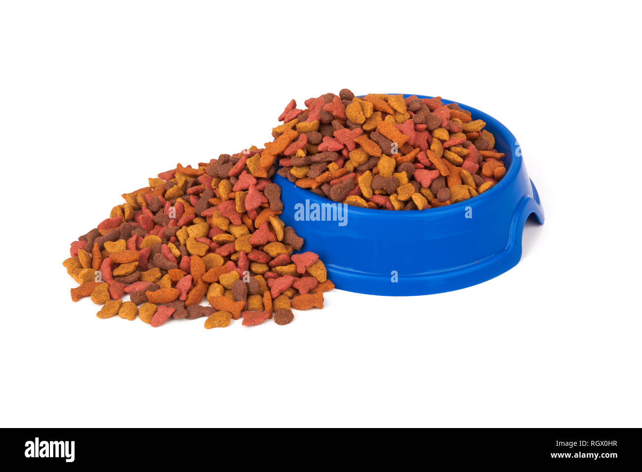 Pet food isolated on a white background Stock Photo - Alamy