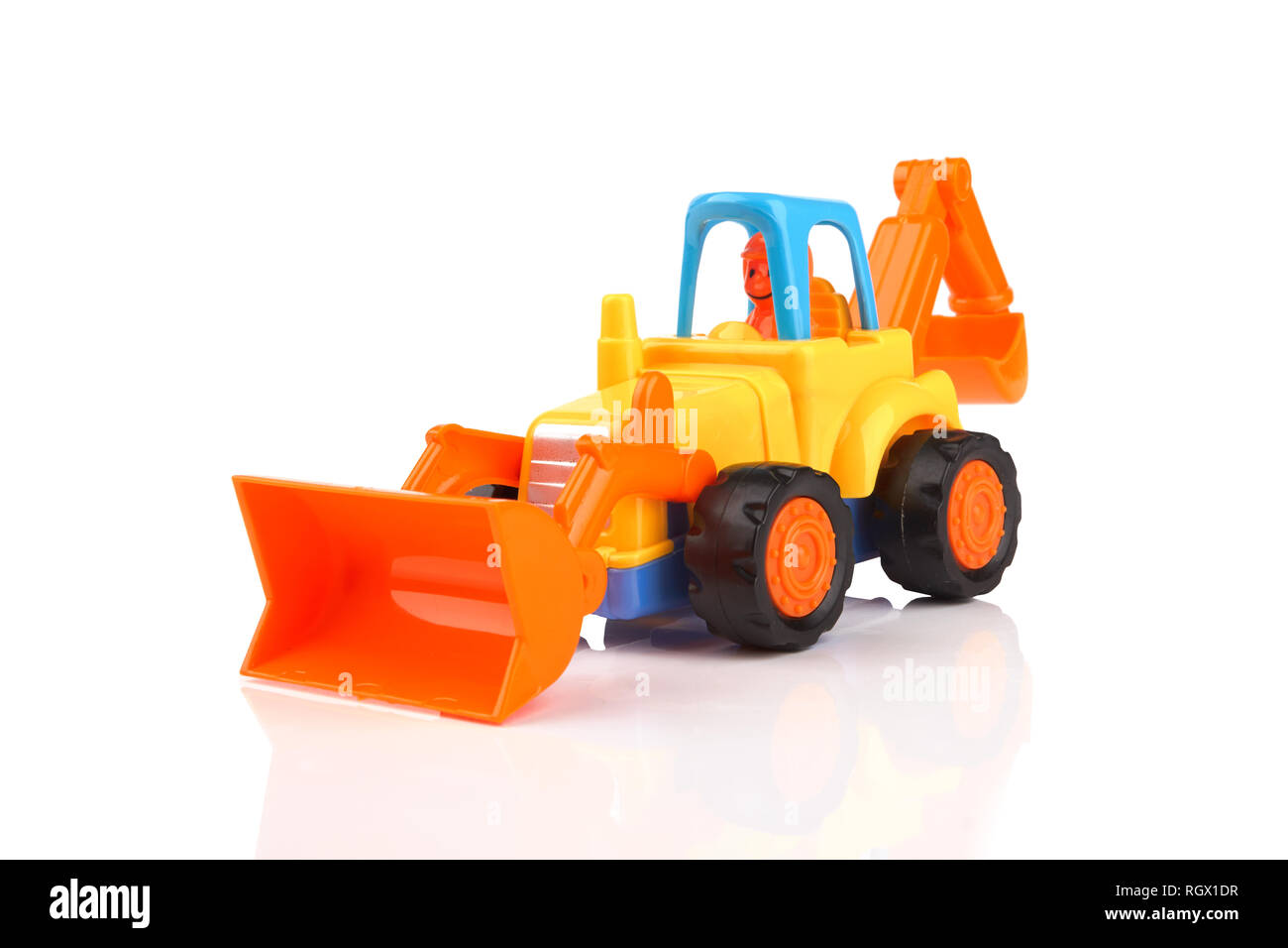 Colorful toy truck isolated on white background Stock Photo - Alamy