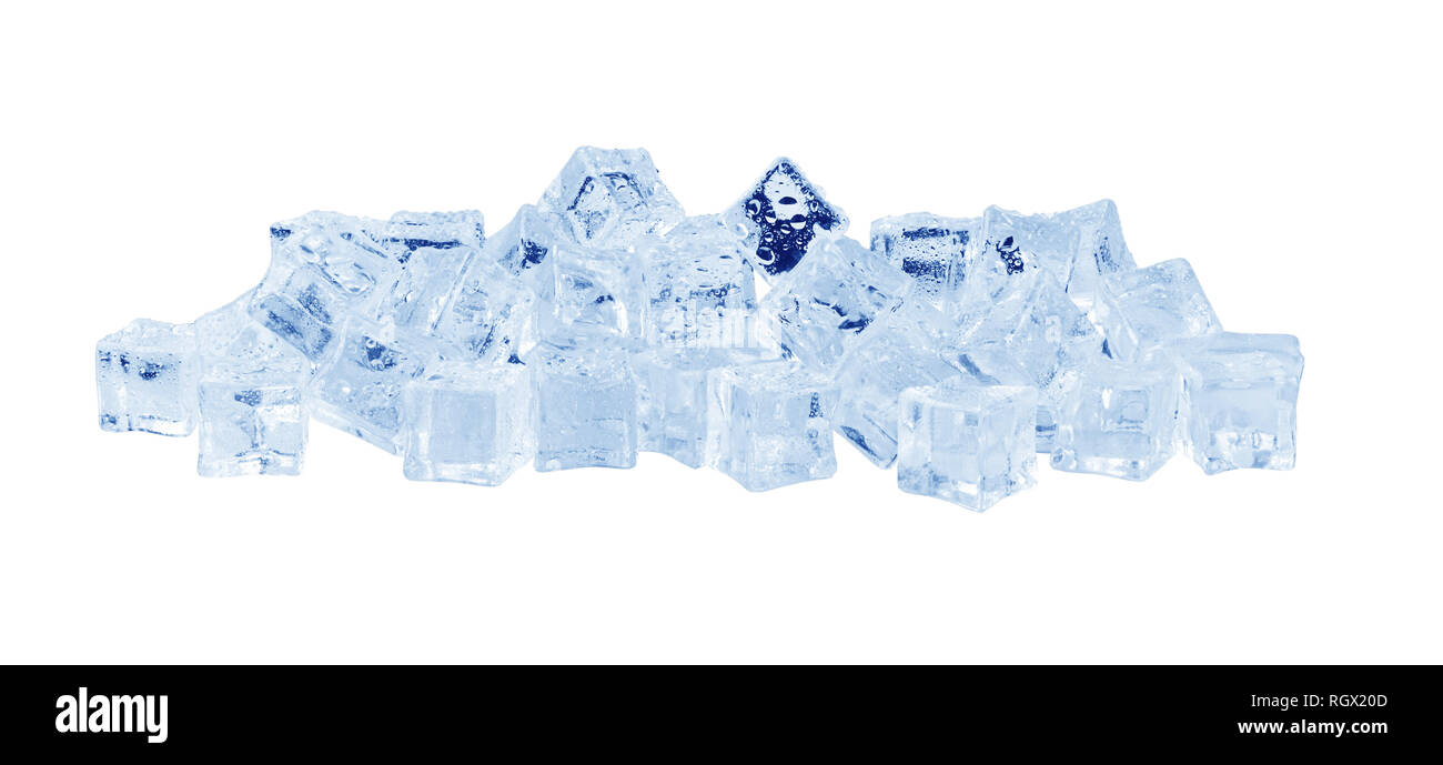 Ice cubes isolated on a white background Stock Photo - Alamy