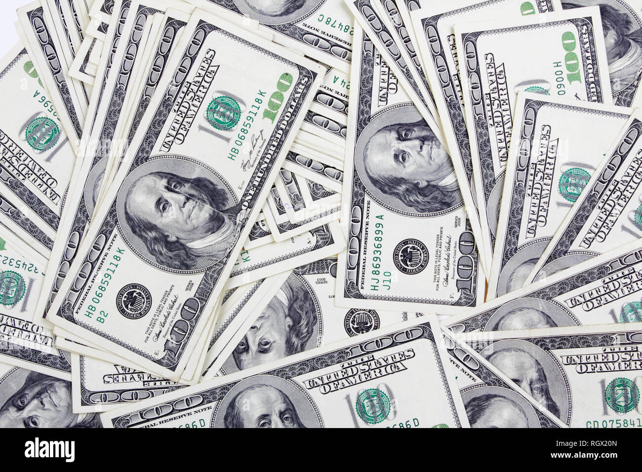 one hundred dollar bills background Stock Photo - Alamy