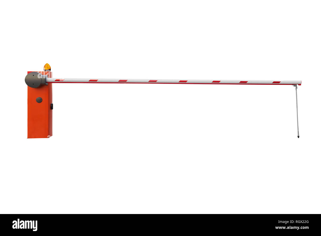 Closed car barrier isolated on white background Stock Photo