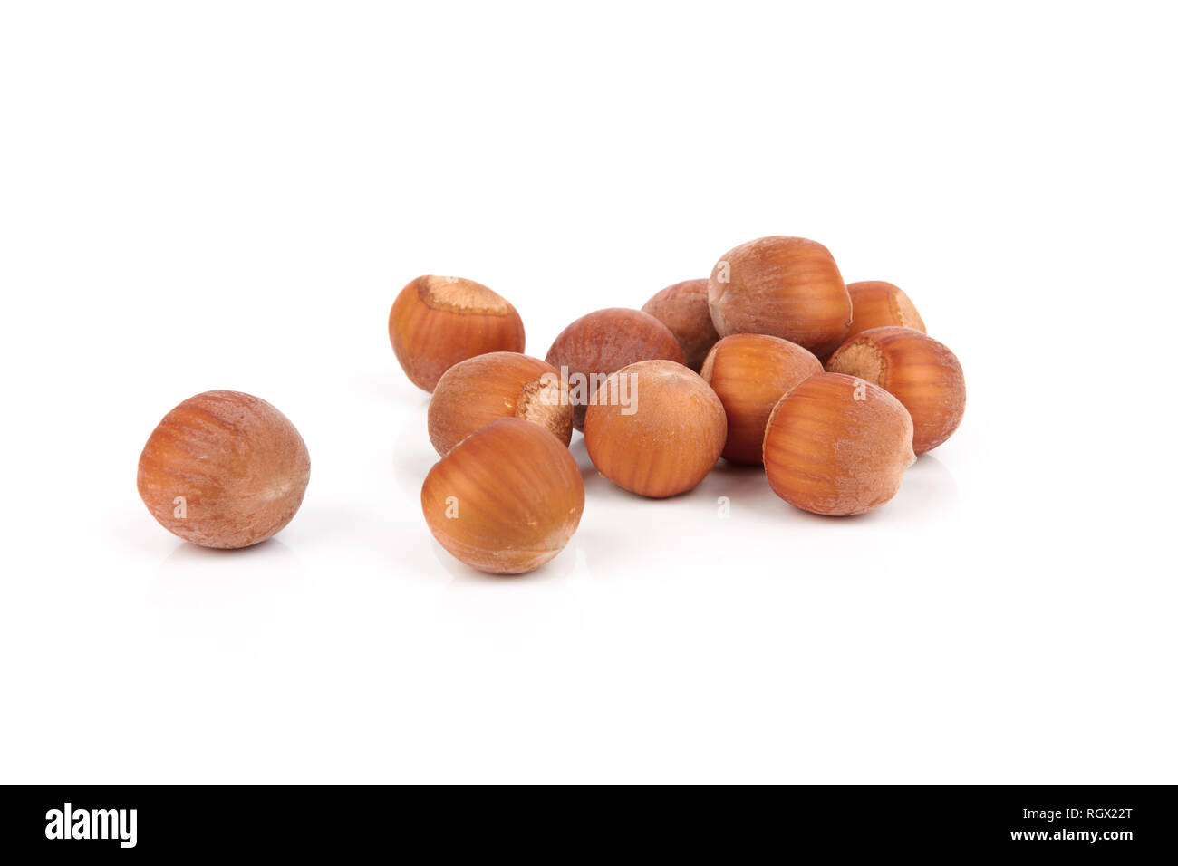nuts filberts isolated on a white background Stock Photo