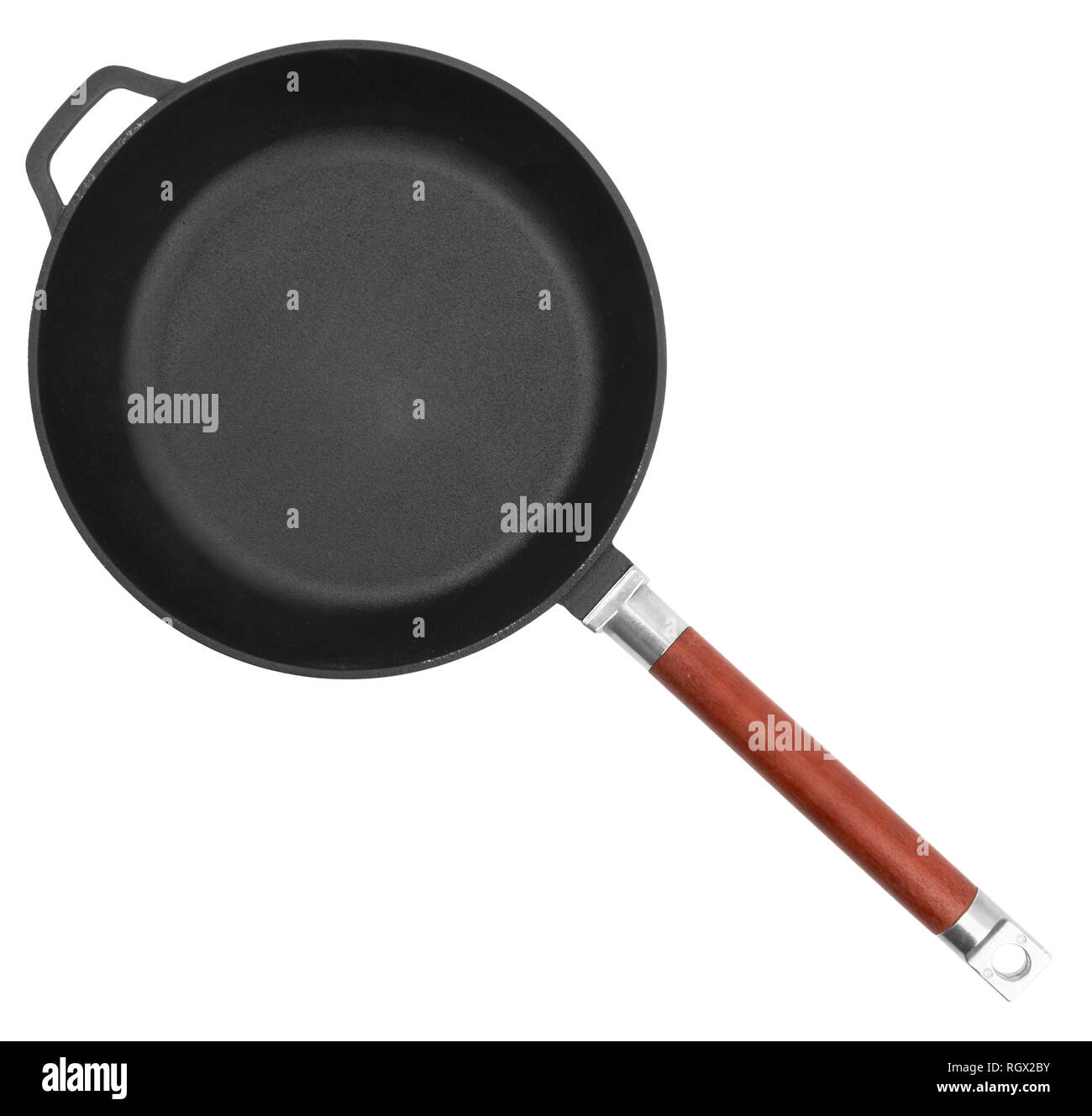 Cast iron frying pan isolated on white background Stock Photo Alamy