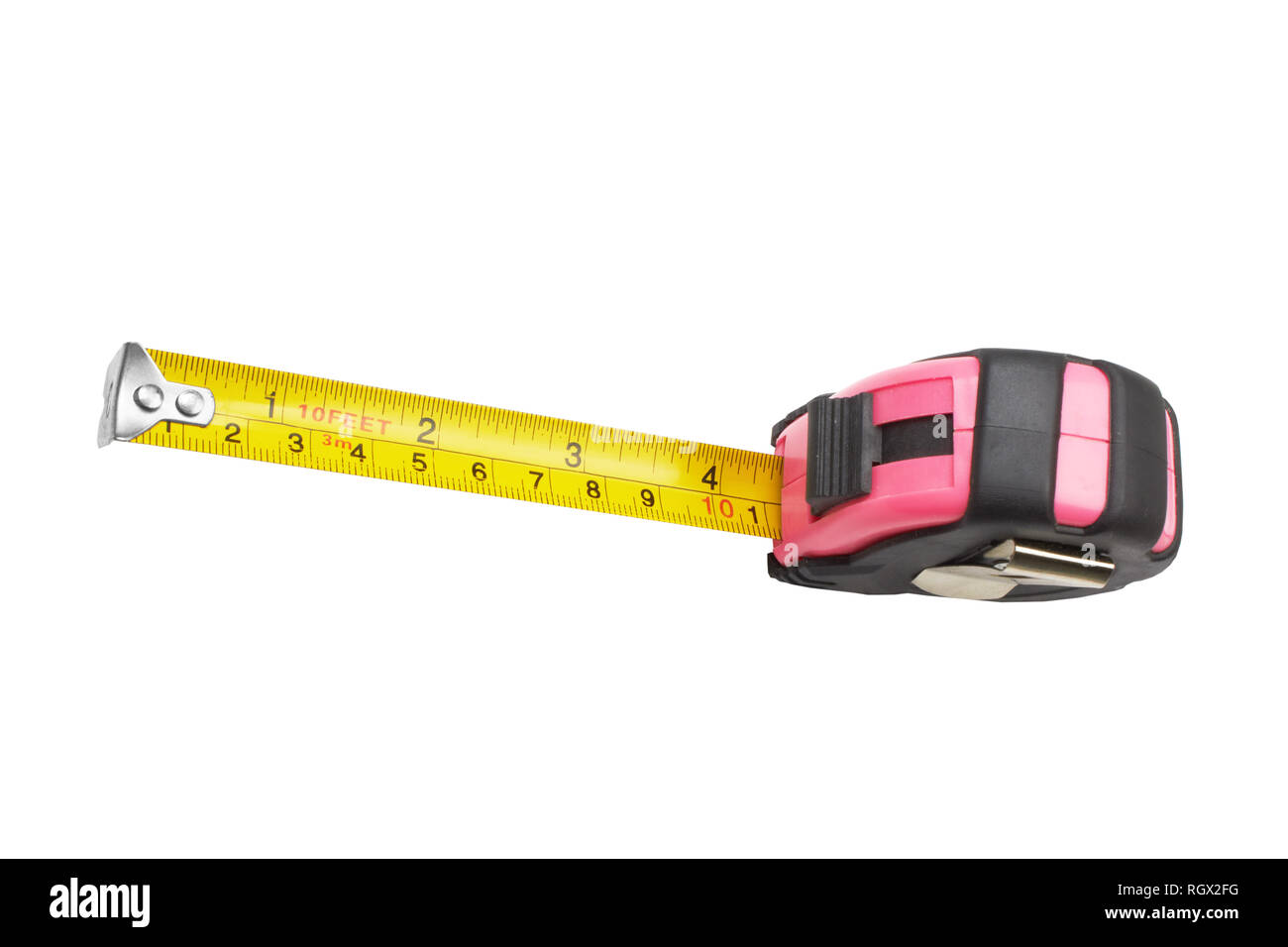 Tape measure isolated on white background Stock Photo - Alamy