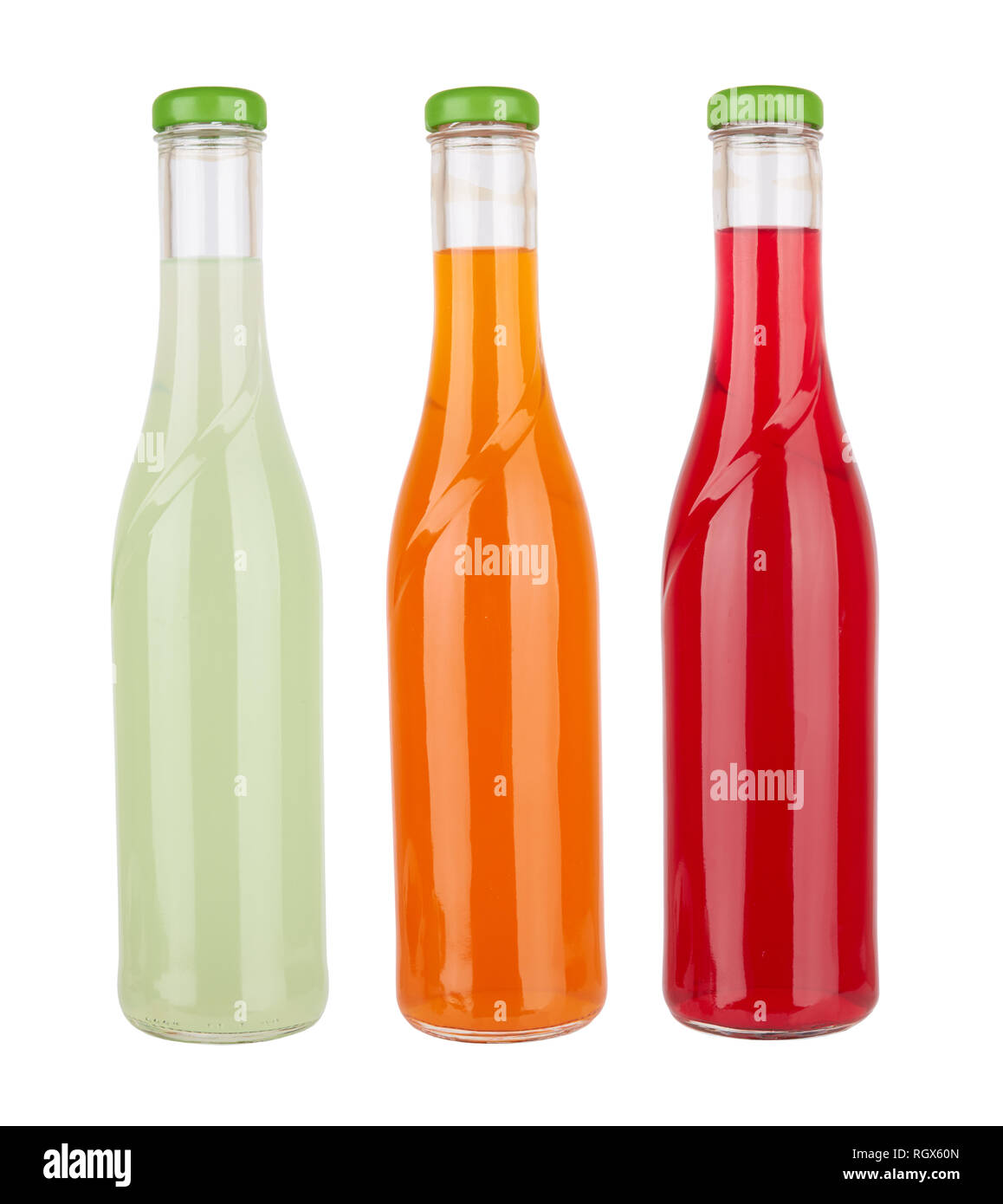 Assortment of bottles isolated on white background Stock Photo - Alamy