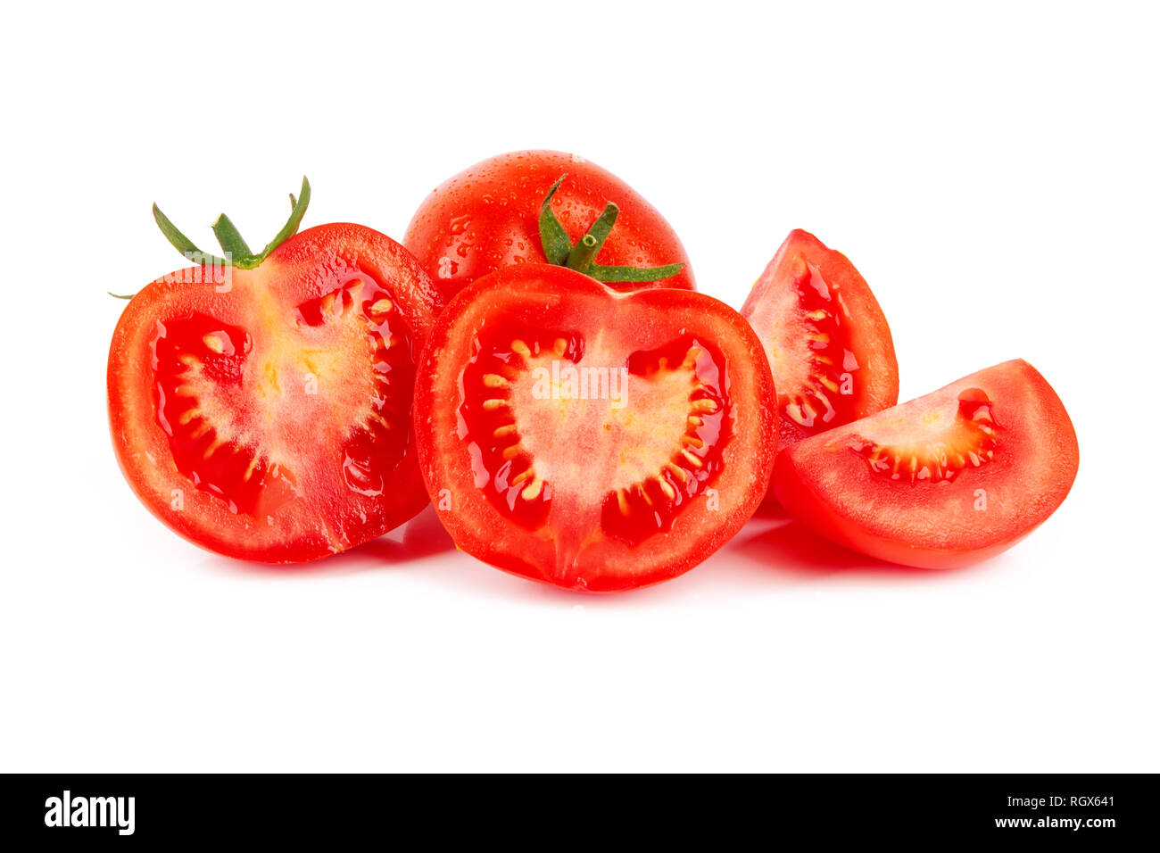 Pile of fresh tomatoes isolated on white background Stock Photo - Alamy
