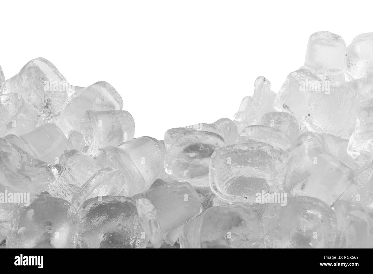 Ice cubes isolated on a white background Stock Photo - Alamy