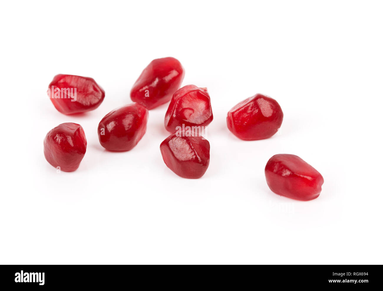 Fresh pomegranate seeds for food on a background Stock Photo