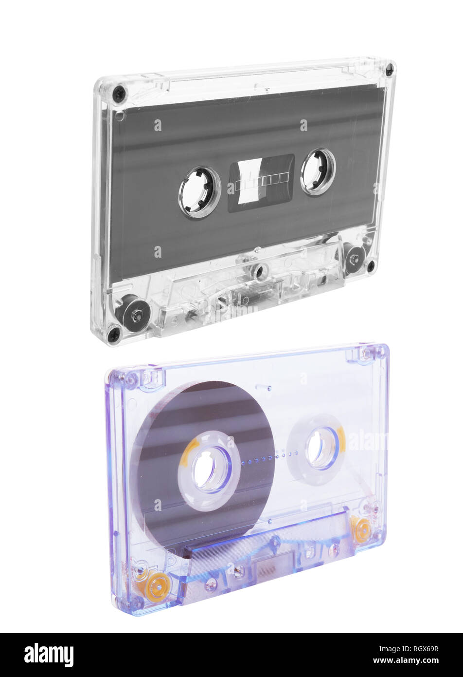 Old retro cassette isolated on white background Stock Photo - Alamy