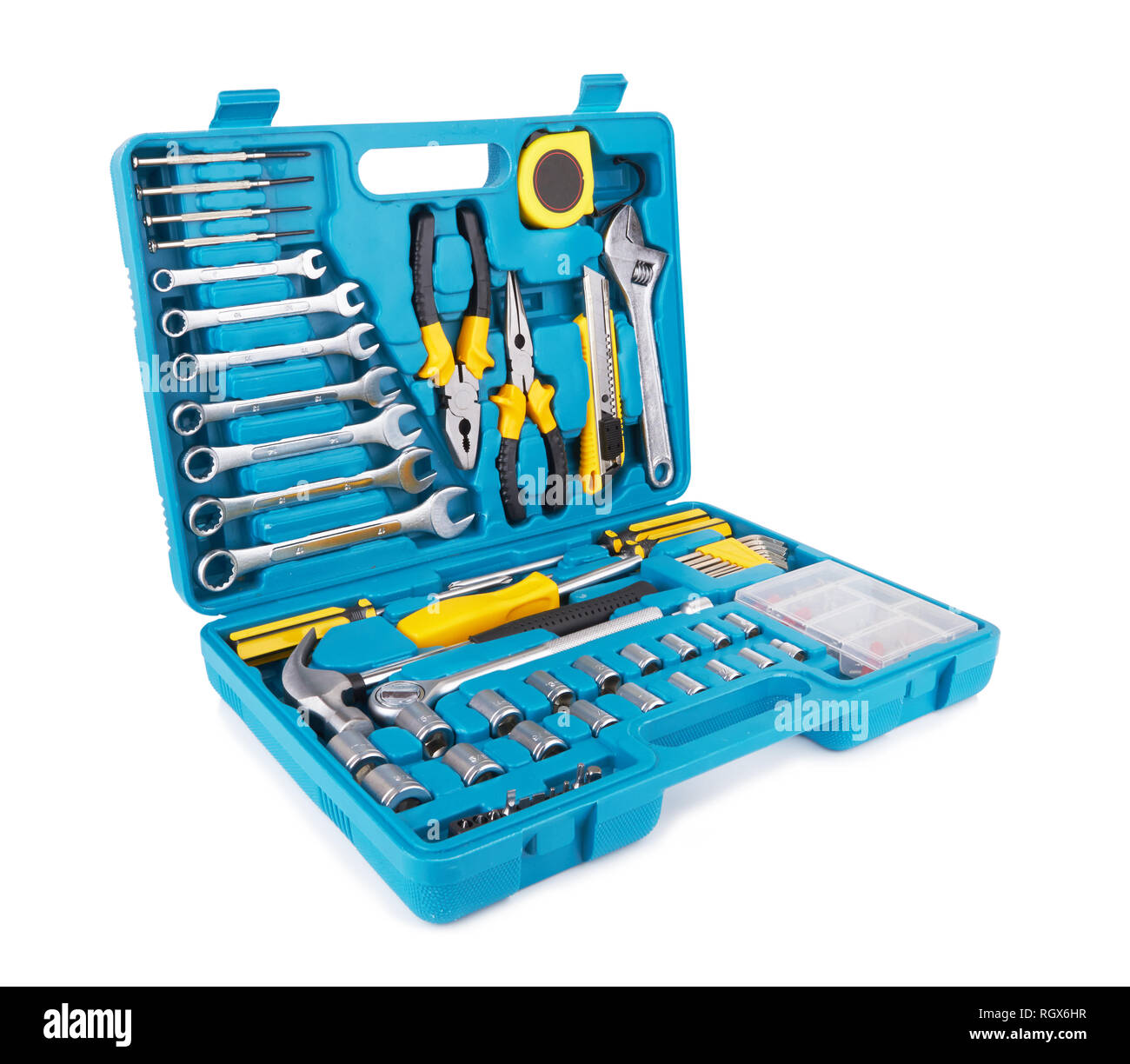 set tools isolated on a white background Stock Photo Alamy