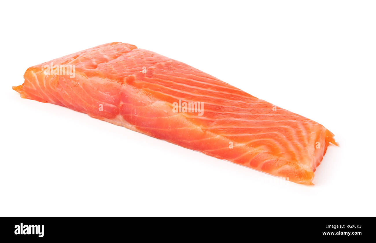 Fillet of salmon isolated on white background Stock Photo - Alamy