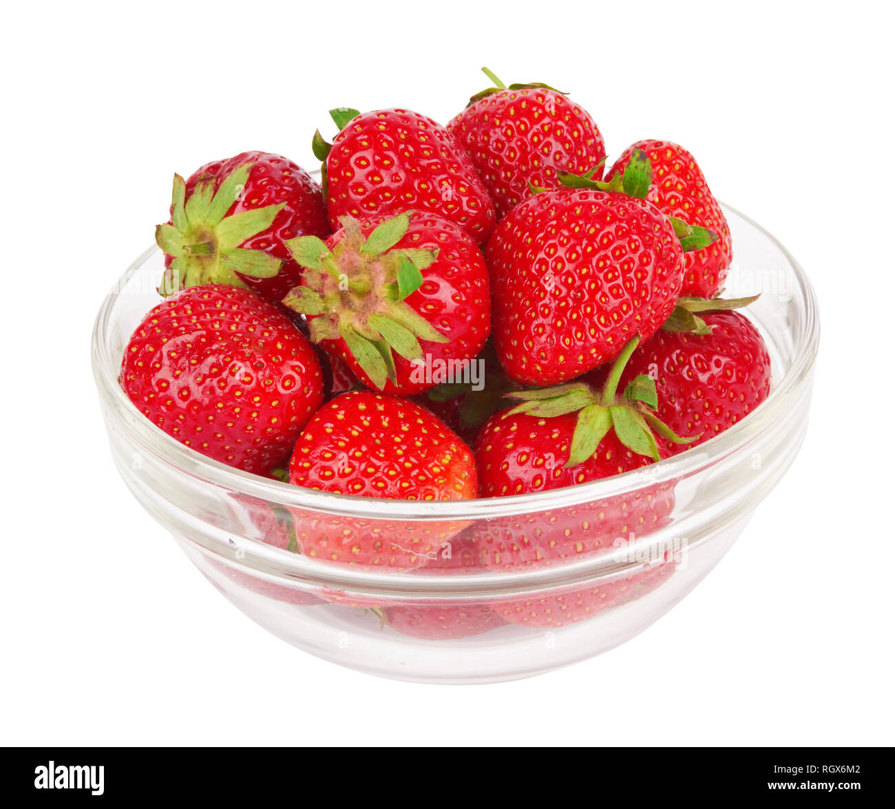 Fresh strawberries in bowl isolated on white background Stock Photo - Alamy