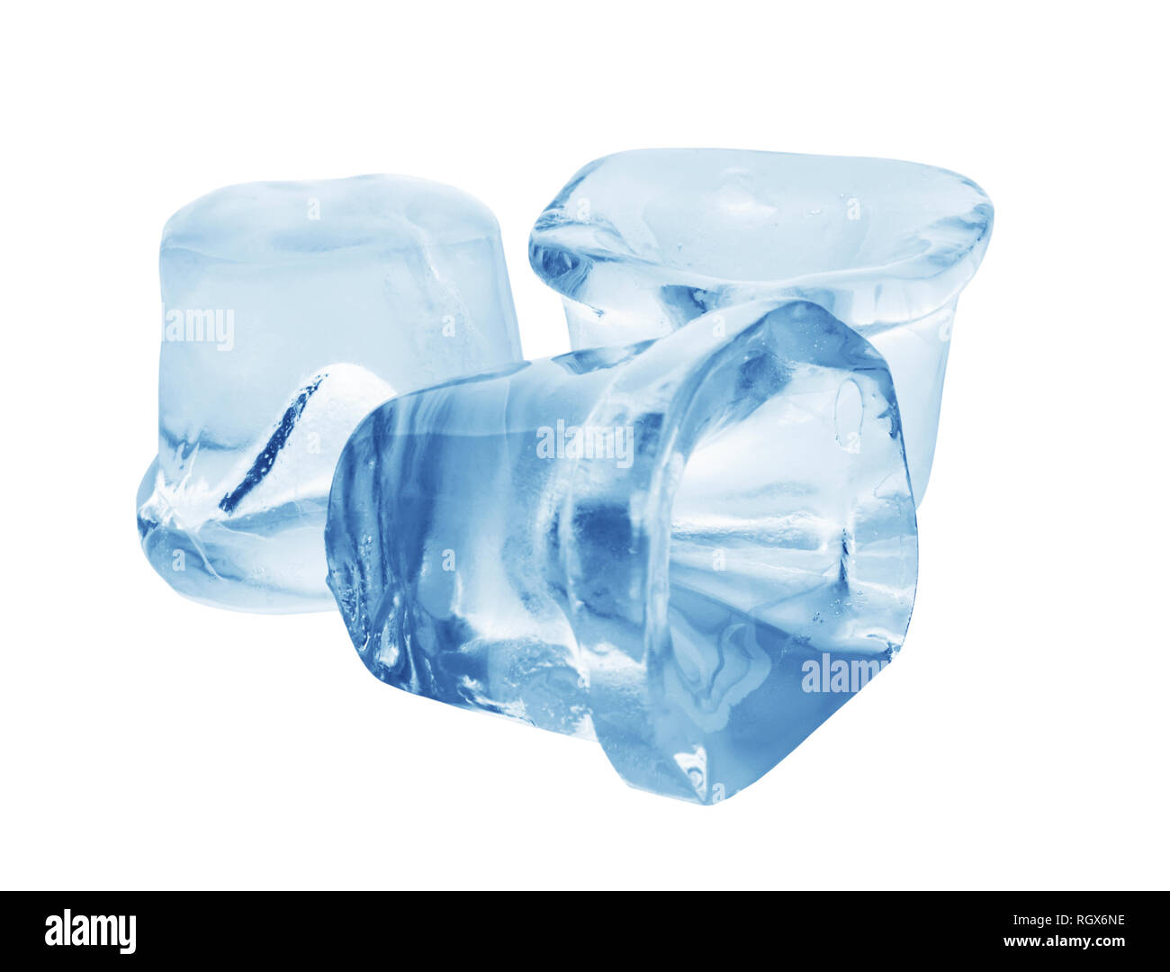 Ice cubes isolated on white background Stock Photo - Alamy