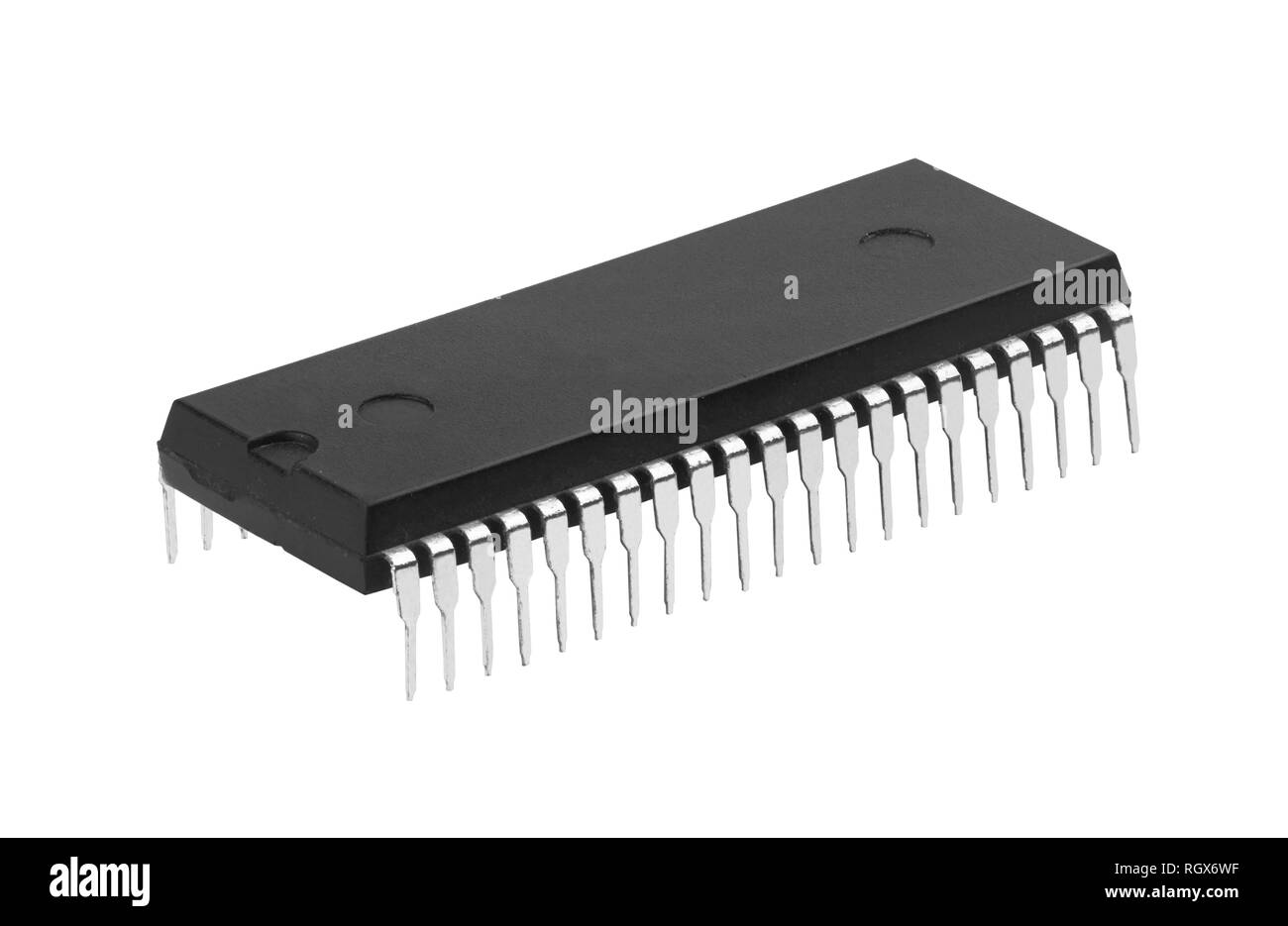 New microchip isolated on a white background Stock Photo - Alamy
