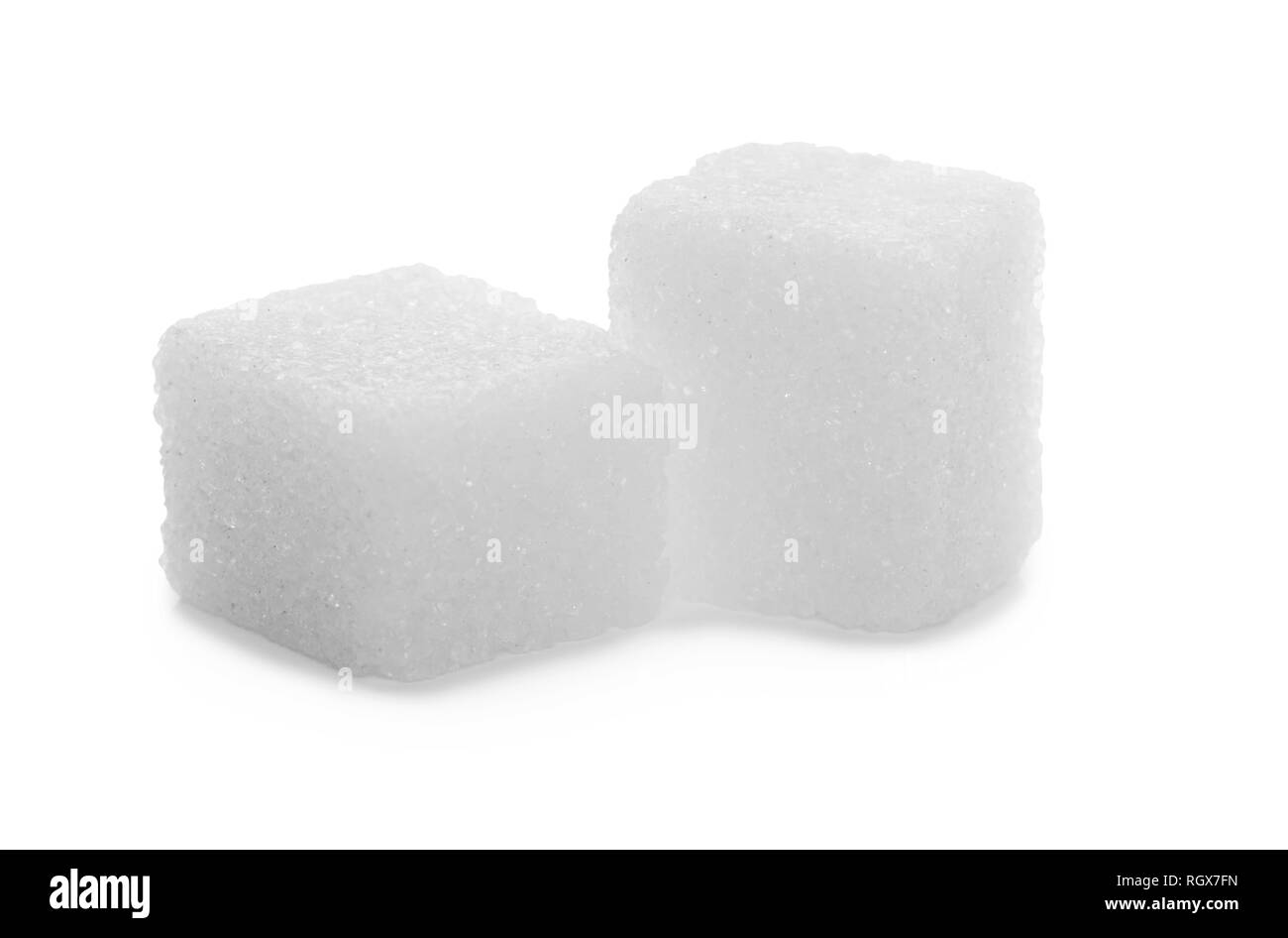 Sugar cubes isolated on a white background Stock Photo