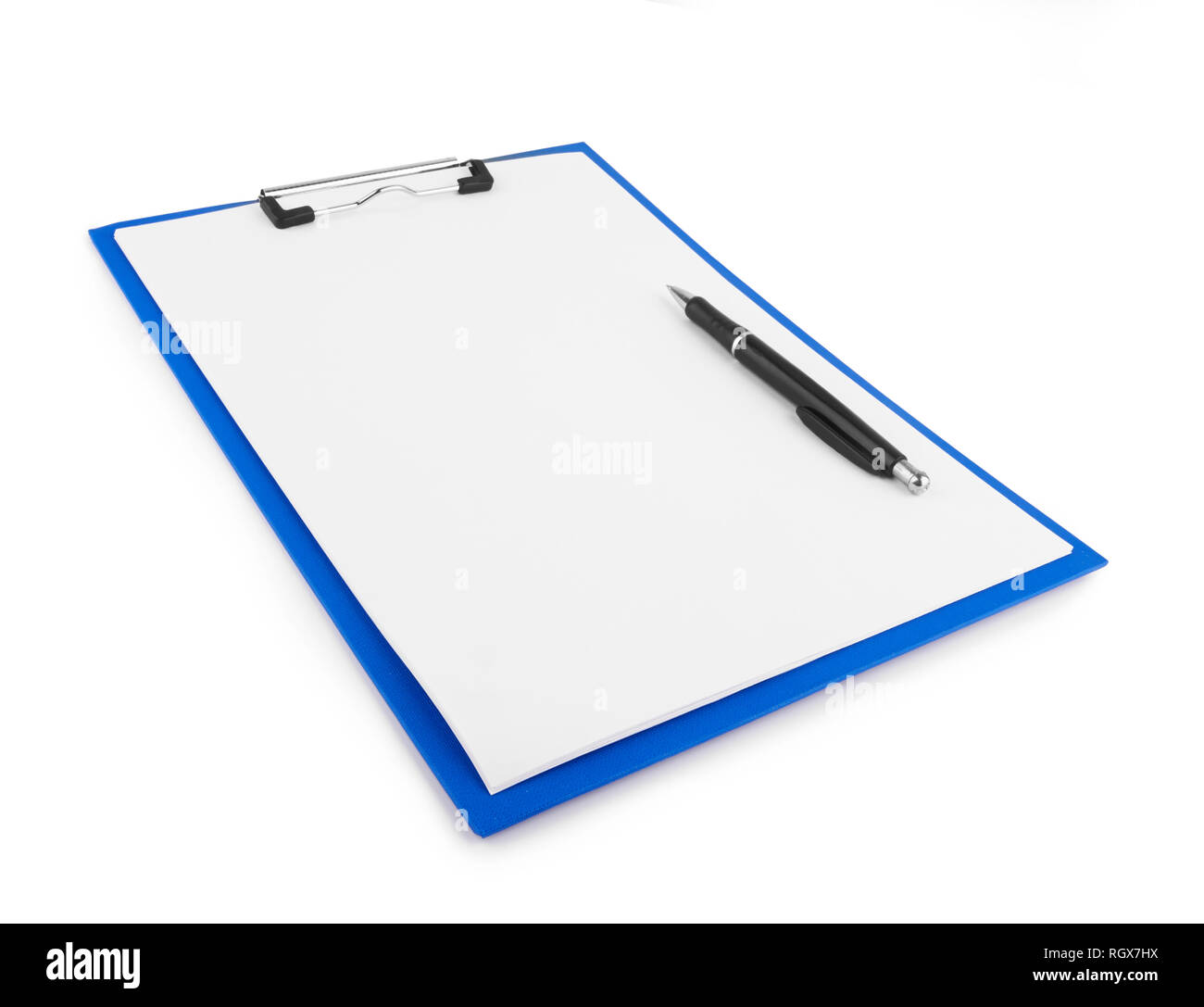 Clipboard blank isolated on white background Stock Photo - Alamy