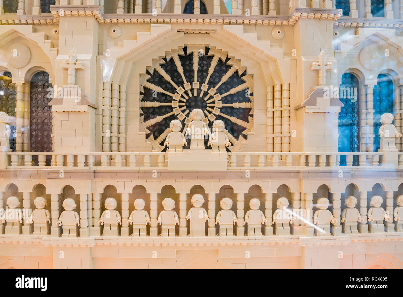 Paris, MAY 7: Lego version of the famous Notre-Dame de Paris on MAY 7, 2018  at Paris, France Stock Photo - Alamy