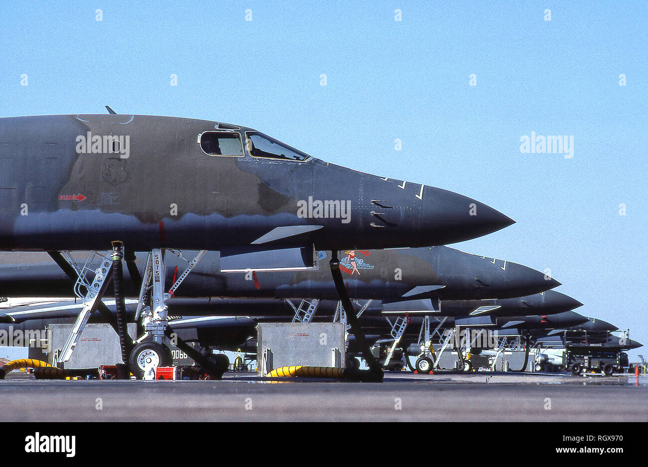 United States Air Force B1-B Supersonic bomber. Stock Photo
