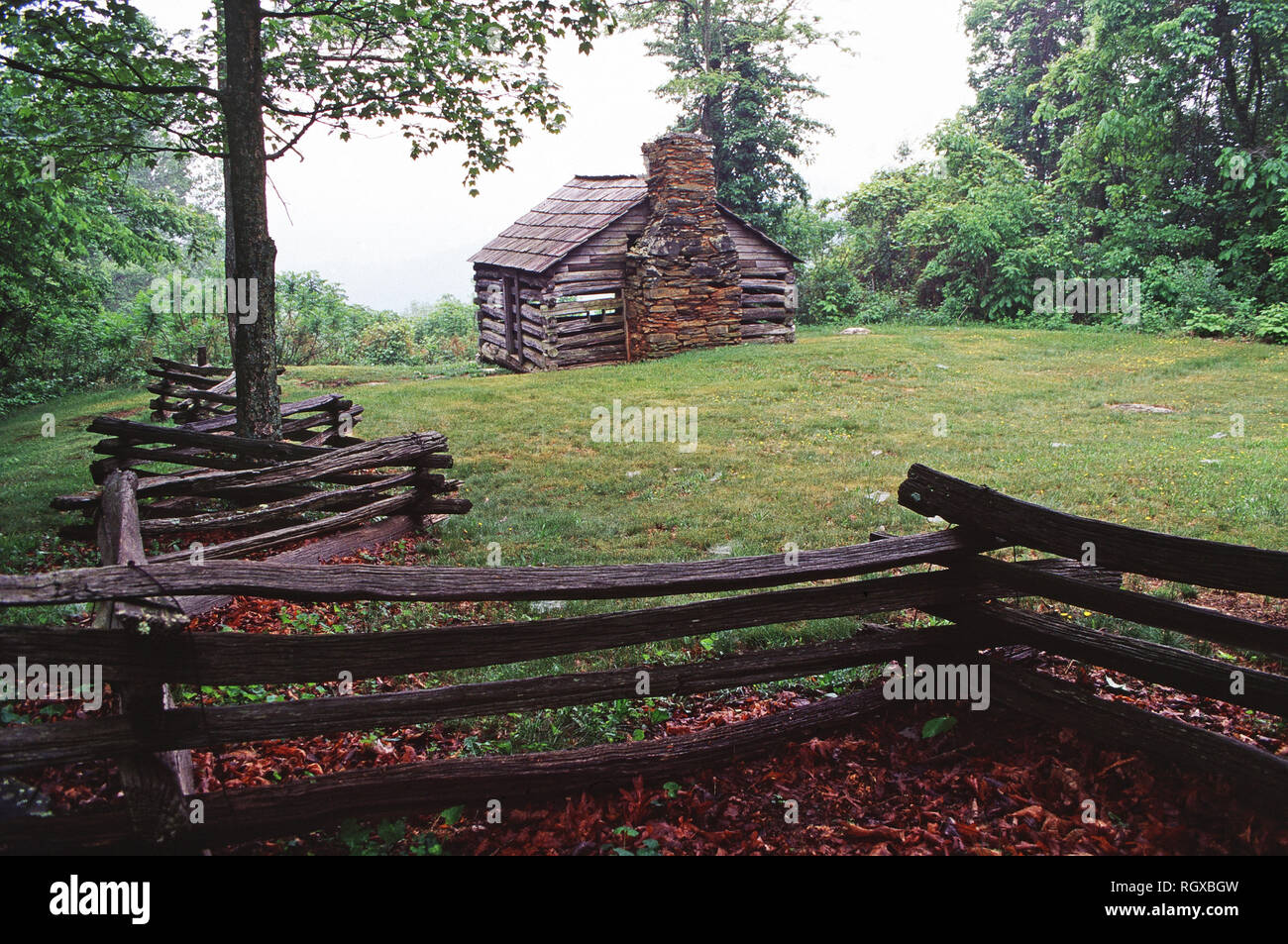 Smart View Cabin Blue Ridge Parkway North Carolina Stock Photo