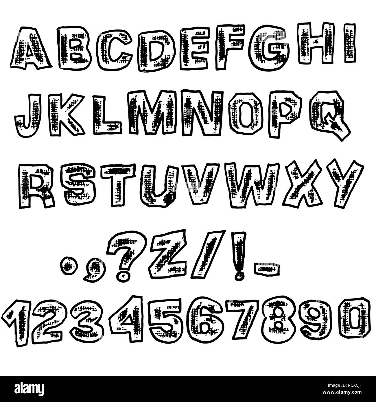 Classic college font. Vintage grunge font in american style. Vector