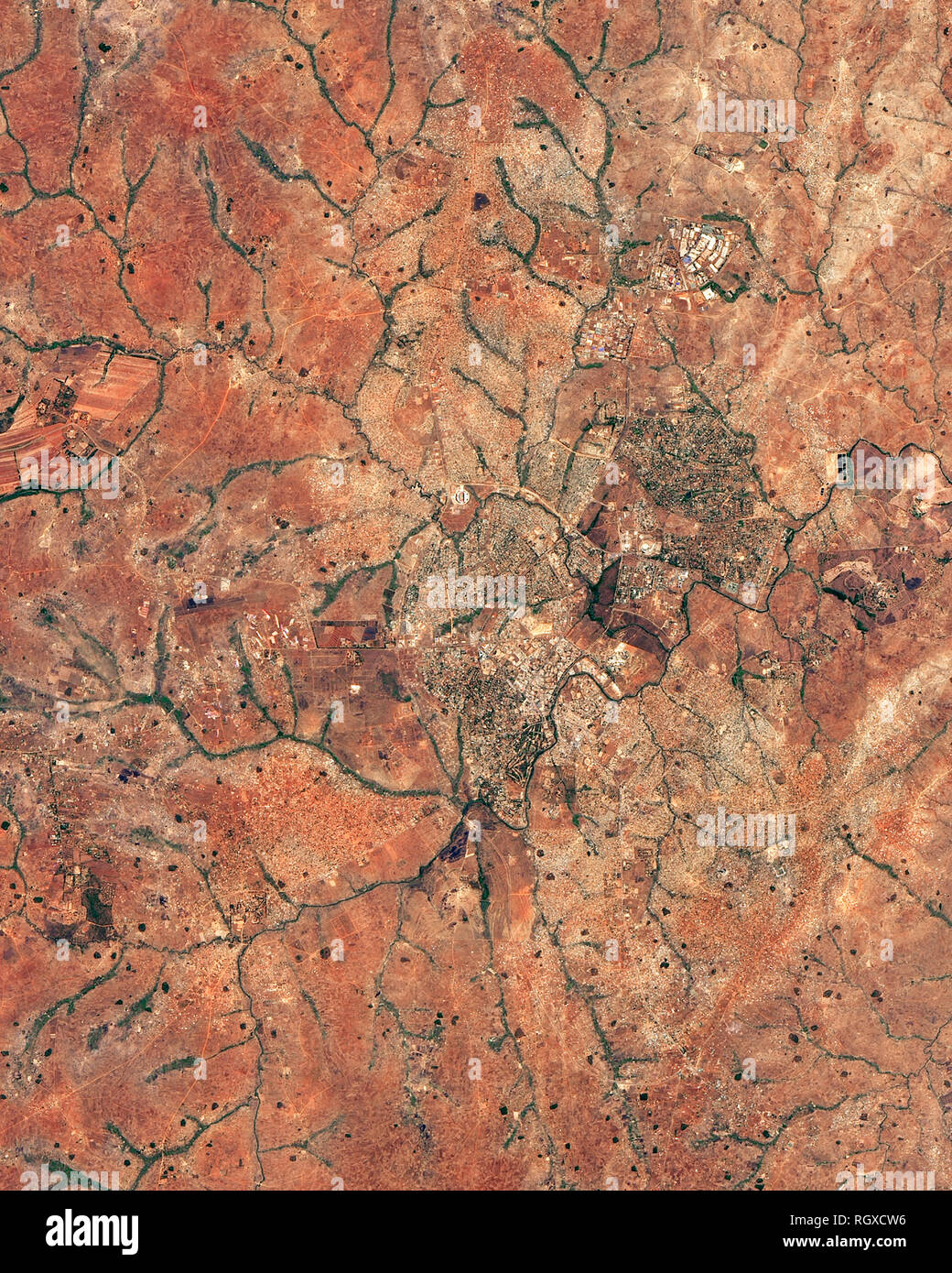 NASA satellite image  Lilongwe, Malawi, southern Africa, September 2018 Stock Photo