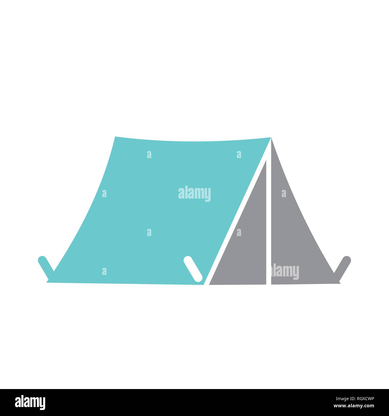 Camping tent icon on white background for graphic and web design ...