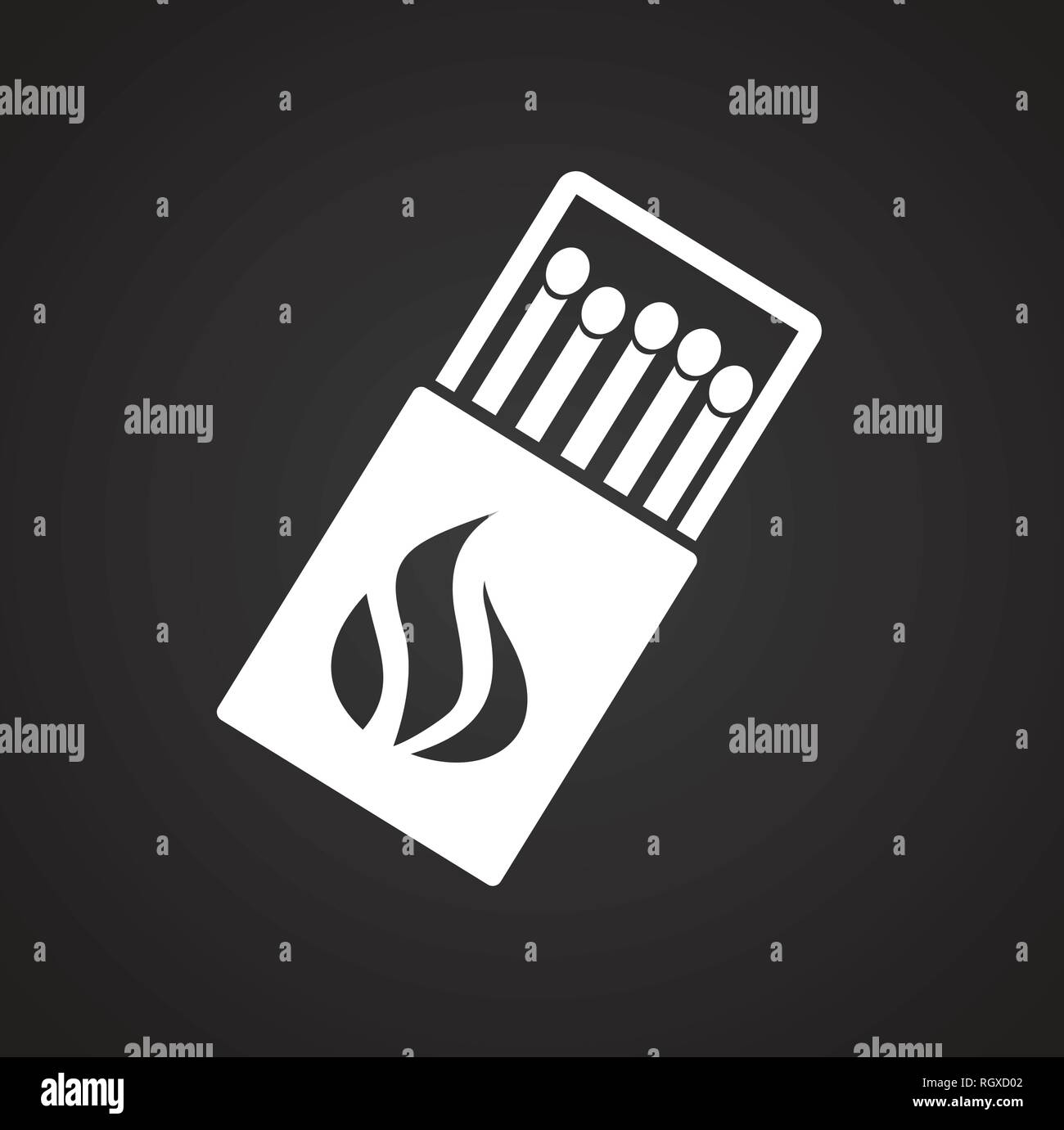 Match icon on black background for graphic and web design, Modern ...