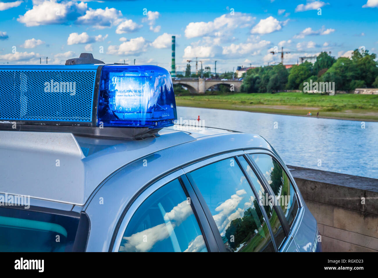 German police car Stock Photo