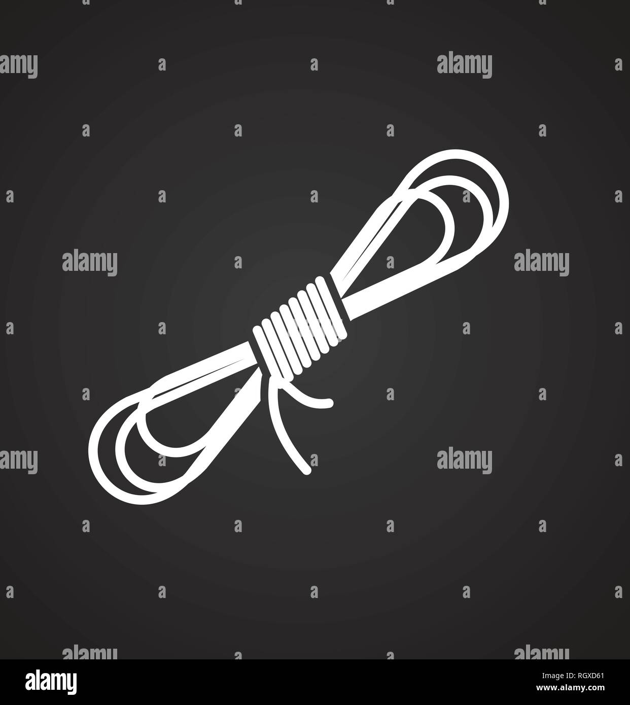 Climbing rope icon on black background for graphic and web design ...