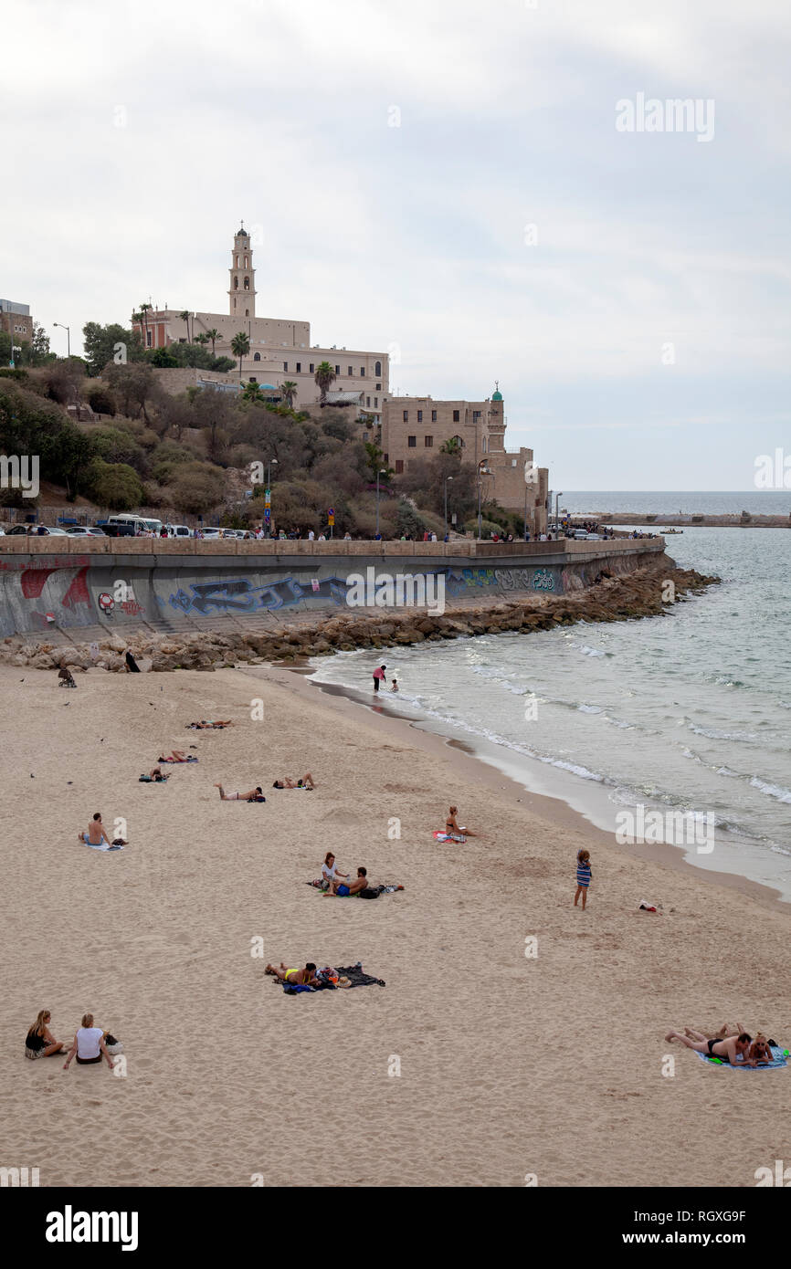 Tel Aviv Seafront near Jaffa in Israel Stock Photo