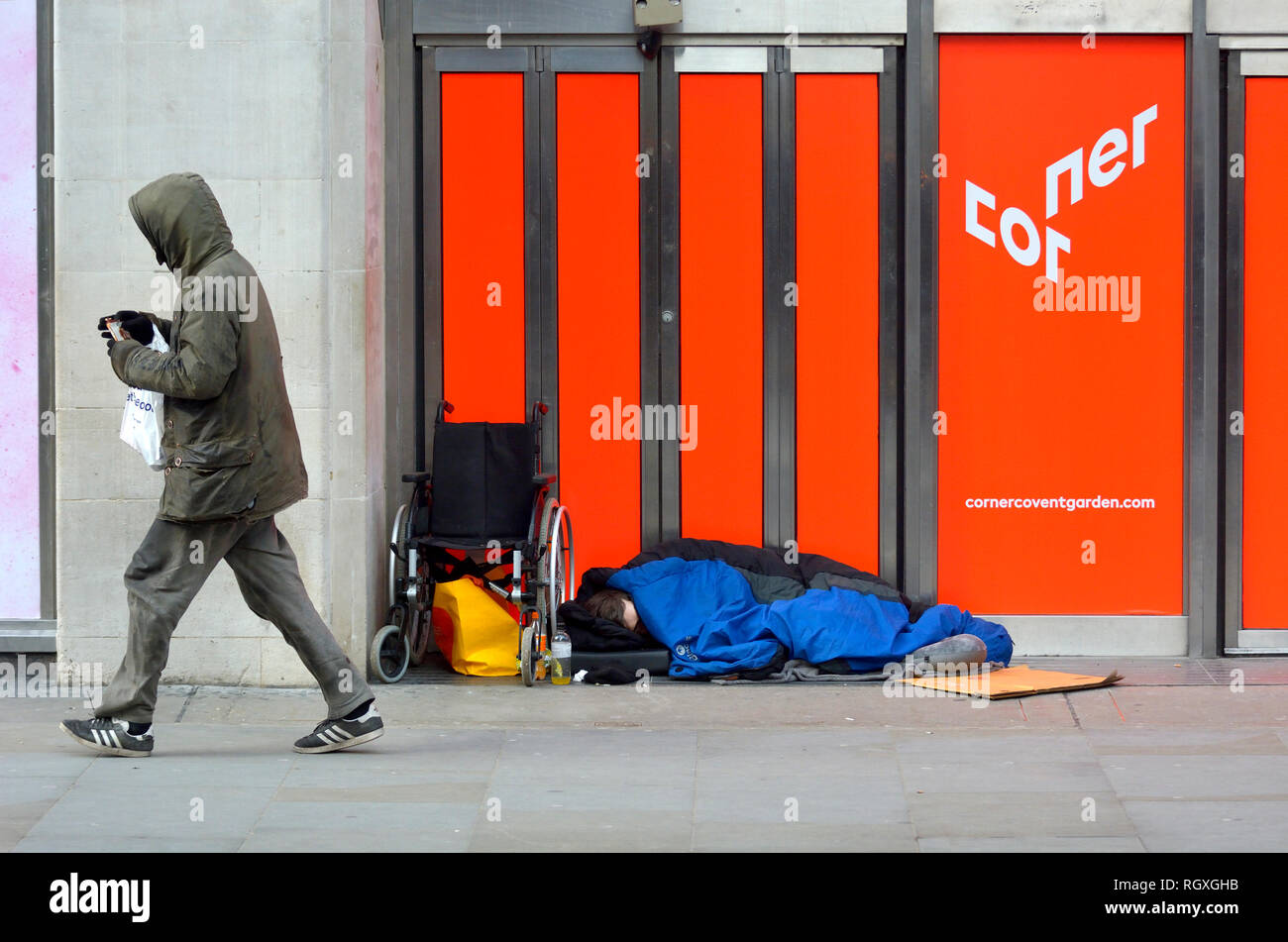 Homeless man london covent garden hires stock photography and images