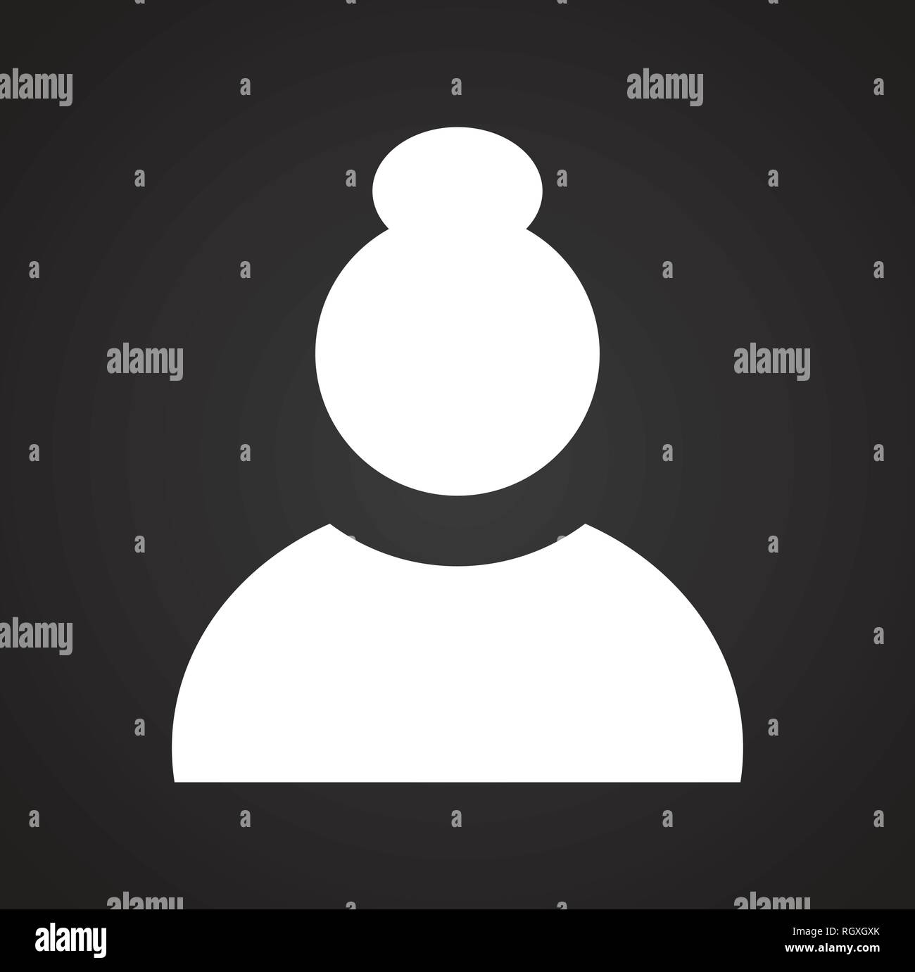 Profile icon on black background for graphic and web design, Modern ...