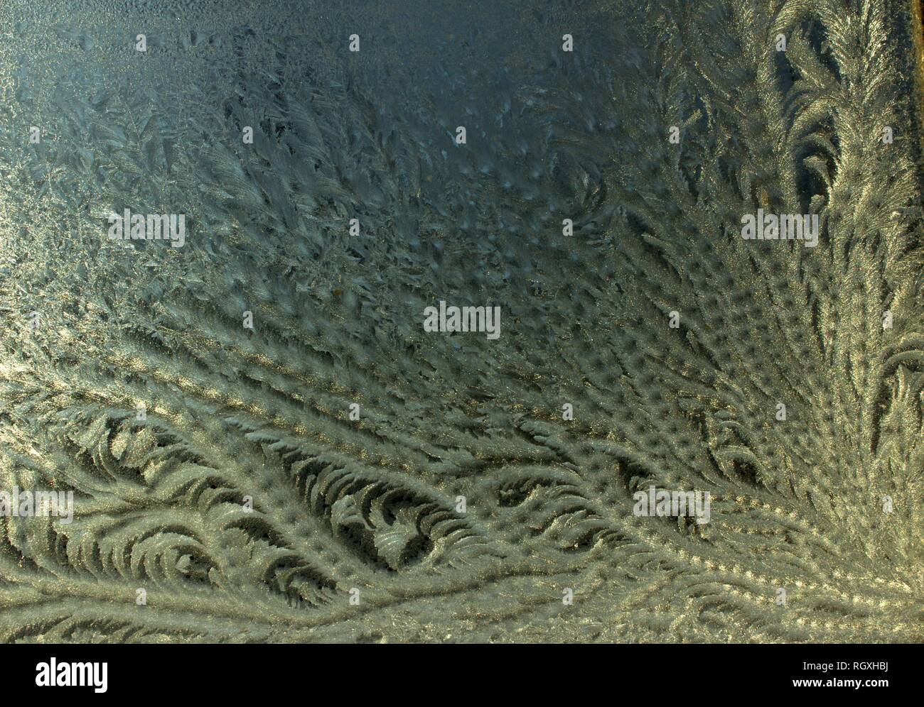The Frost Created Beautiful Designs On A Window Stock Photo - Alamy