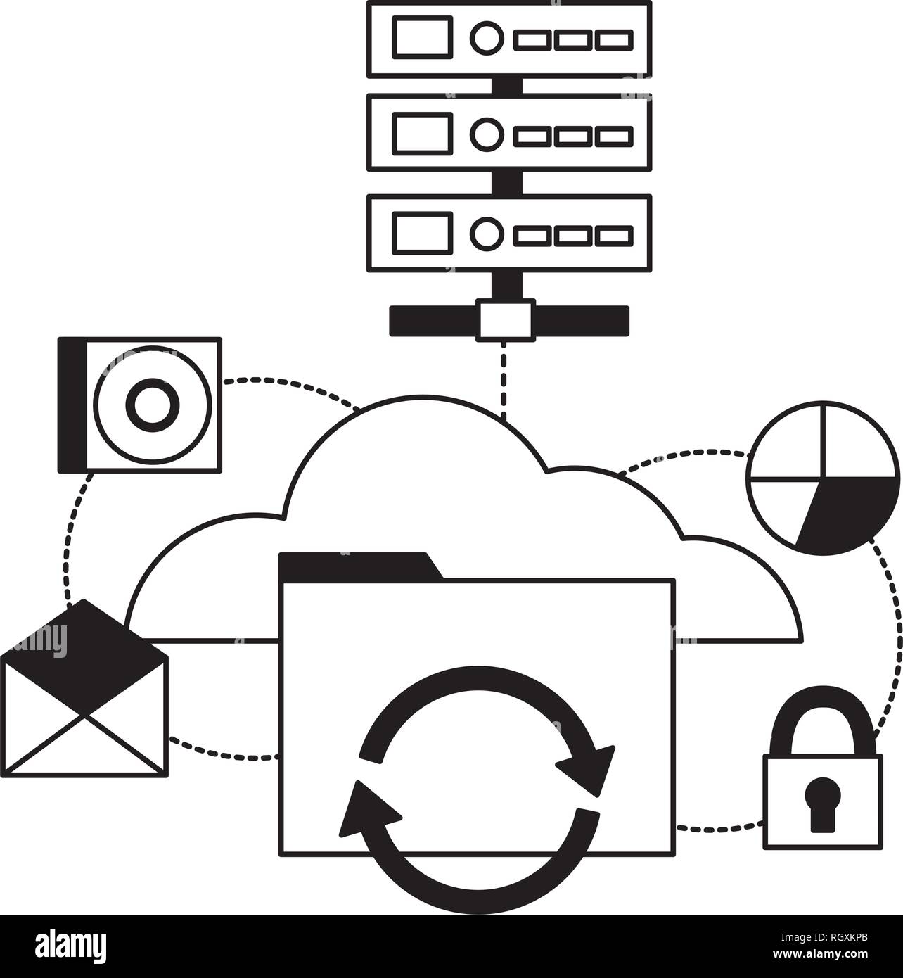 cloud computing database Stock Vector Image & Art - Alamy