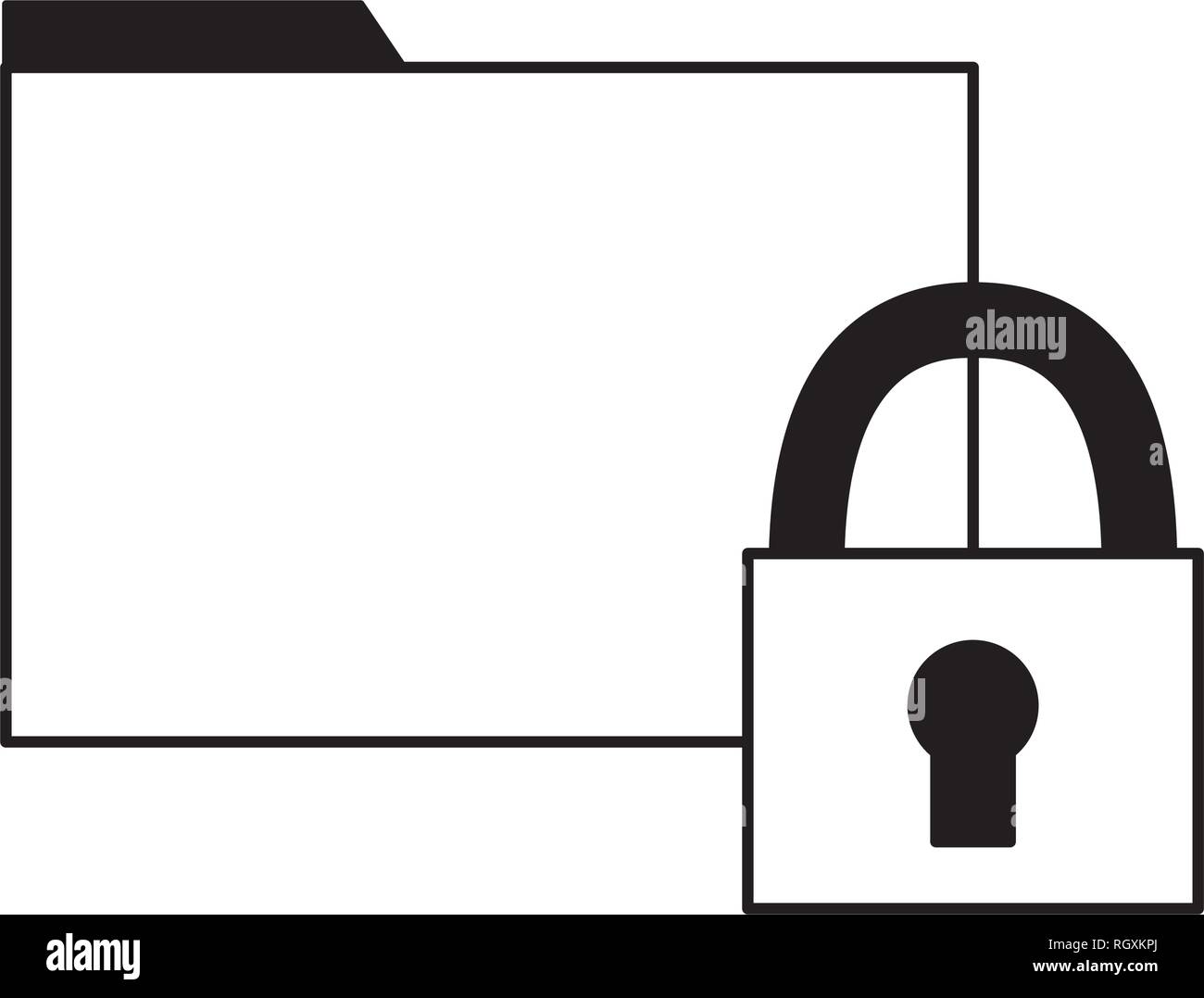 folder file data security Stock Vector Image & Art - Alamy