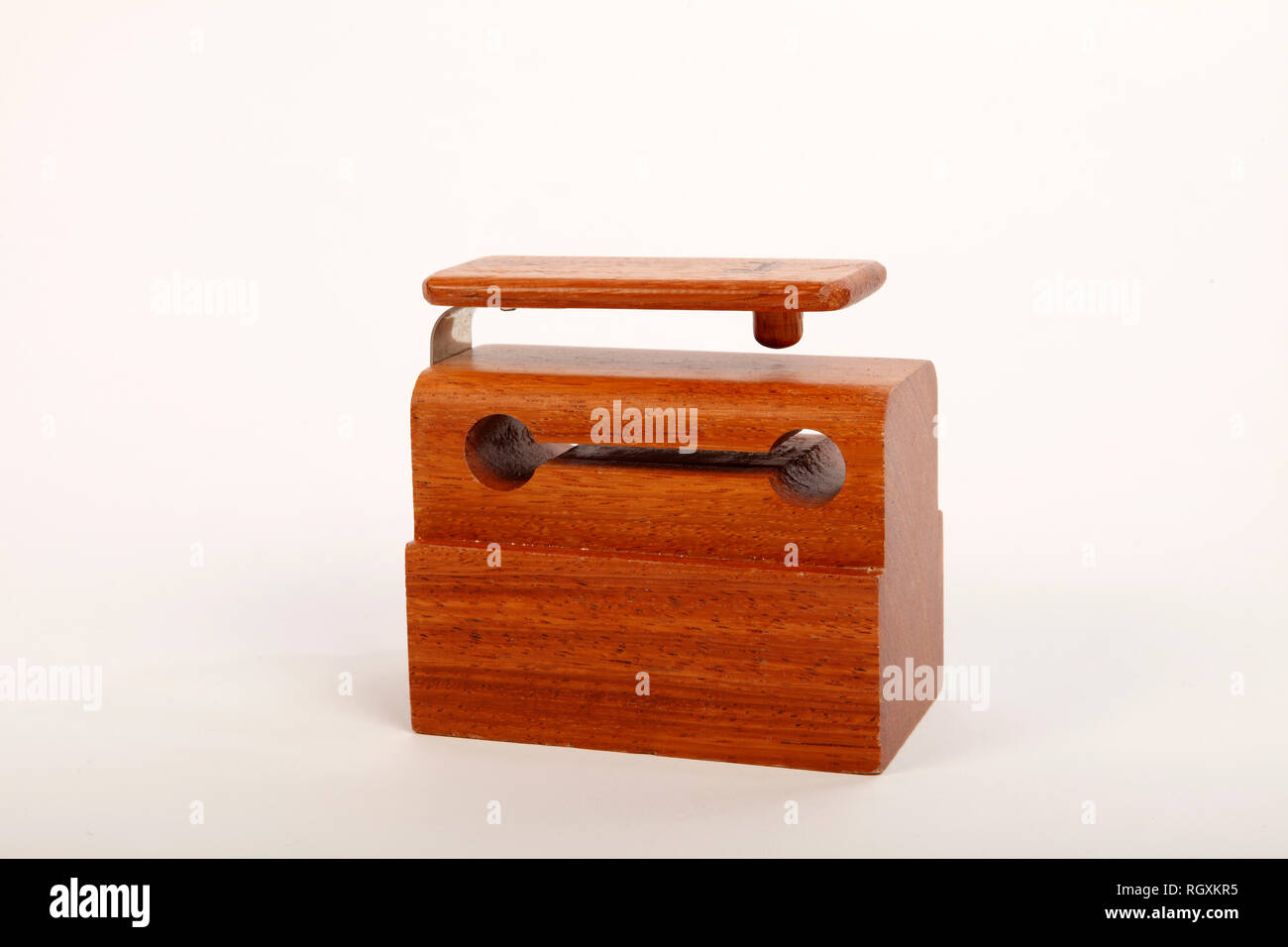 Piccolo rosewood hardwood wood block. Percussion instrument. Stock Photo