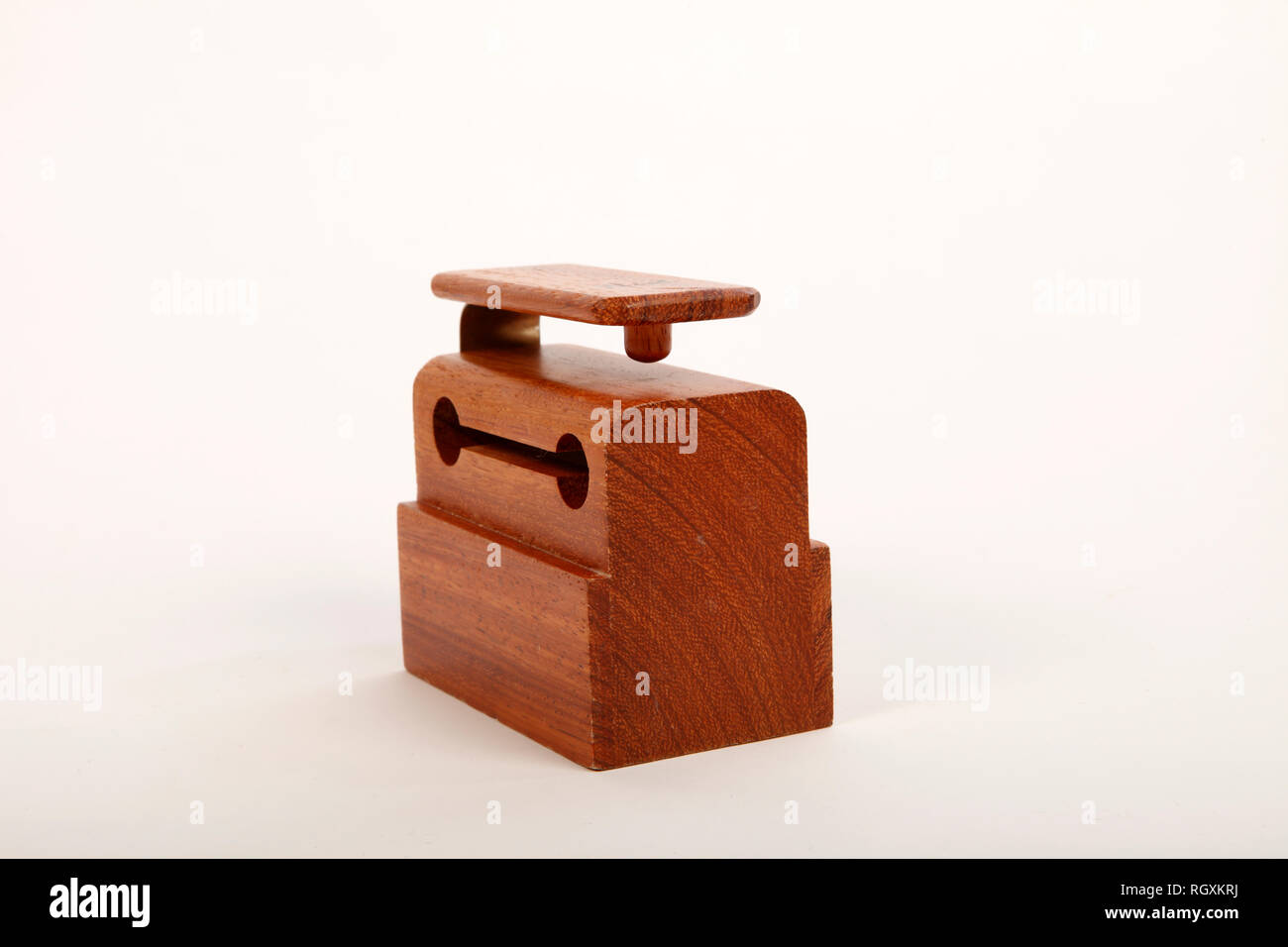 Piccolo rosewood hardwood wood block. Percussion instrument. Stock Photo