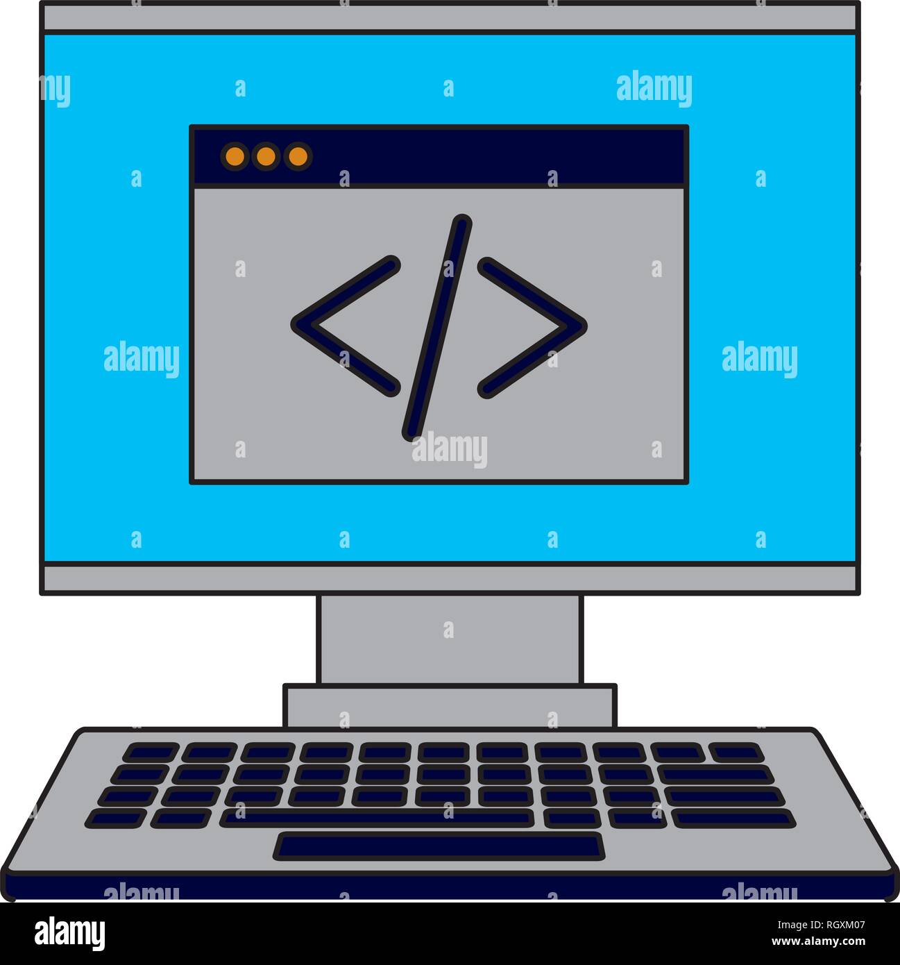 Keyboard coding Stock Vector Images - Alamy
