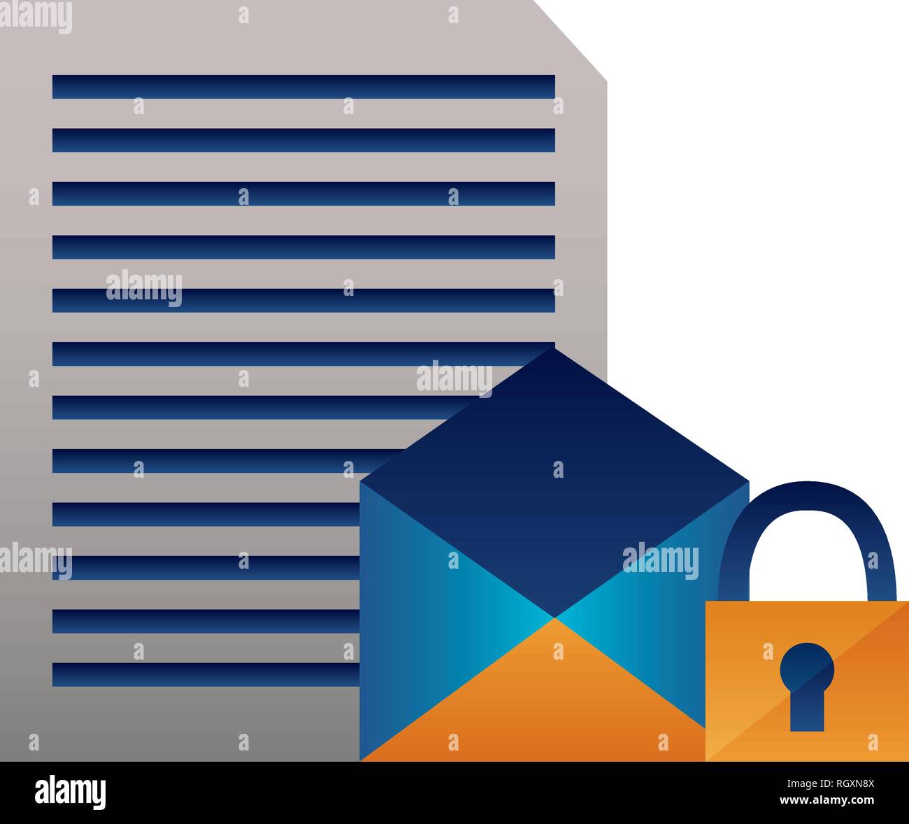 email document letter security data Stock Vector Image &amp; Art - Alamy