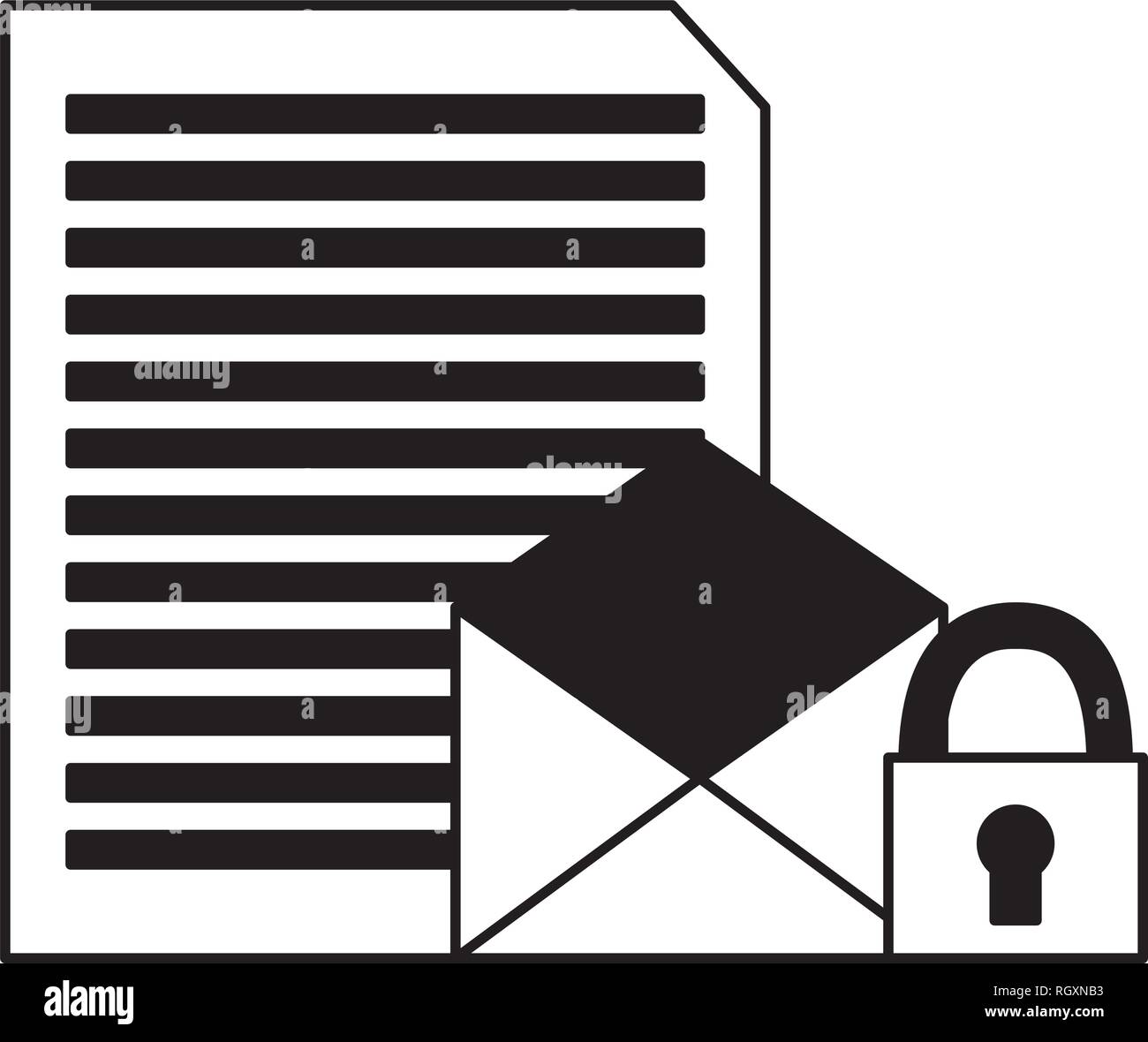 email document letter security data Stock Vector Image &amp; Art - Alamy