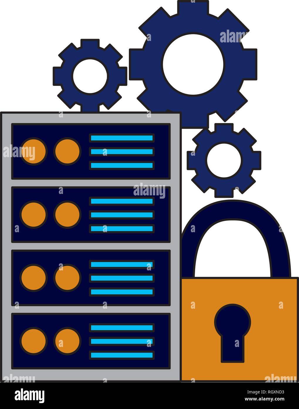 computer case padlock security settings Stock Vector Image & Art Alamy
