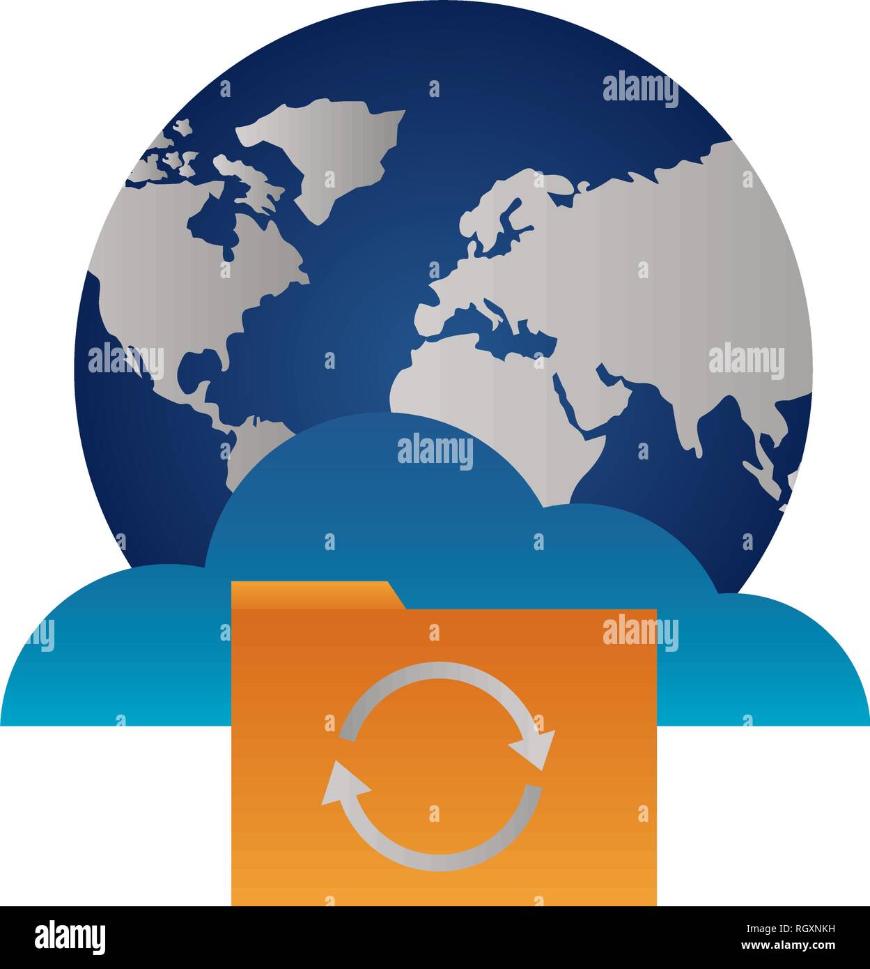 world cloud computing folder reload Stock Vector Image & Art - Alamy