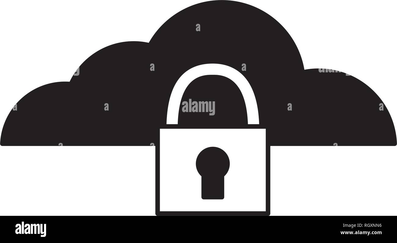 cloud computing padlock security Stock Vector Image & Art - Alamy